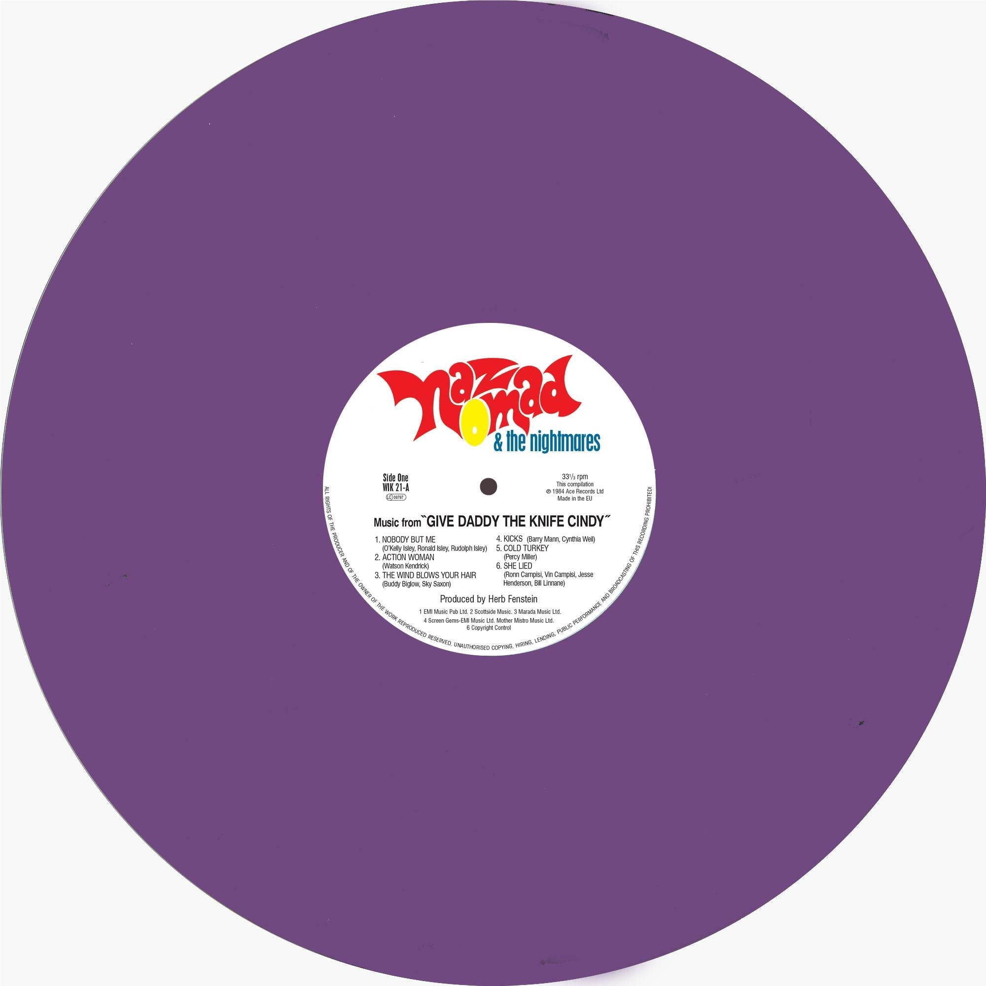 Give Daddy The Knife Cindy (Purple Vinyl) - By: Naz Nomad & The Nightmares