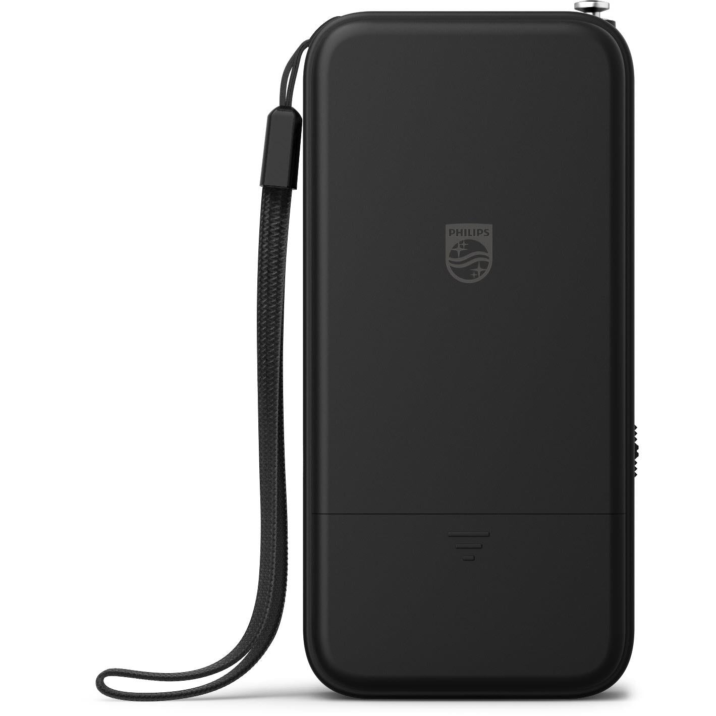 Philips TAR1509 portable AM/FM pocket radio in black, image 4 - Radios at Tech Supply Shed NZ