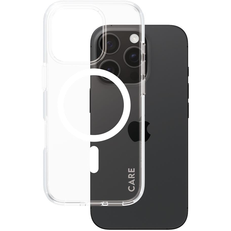 CARE by Panzer Urban Combat Case for Apple iPhone 16 Pro (White/Clear)