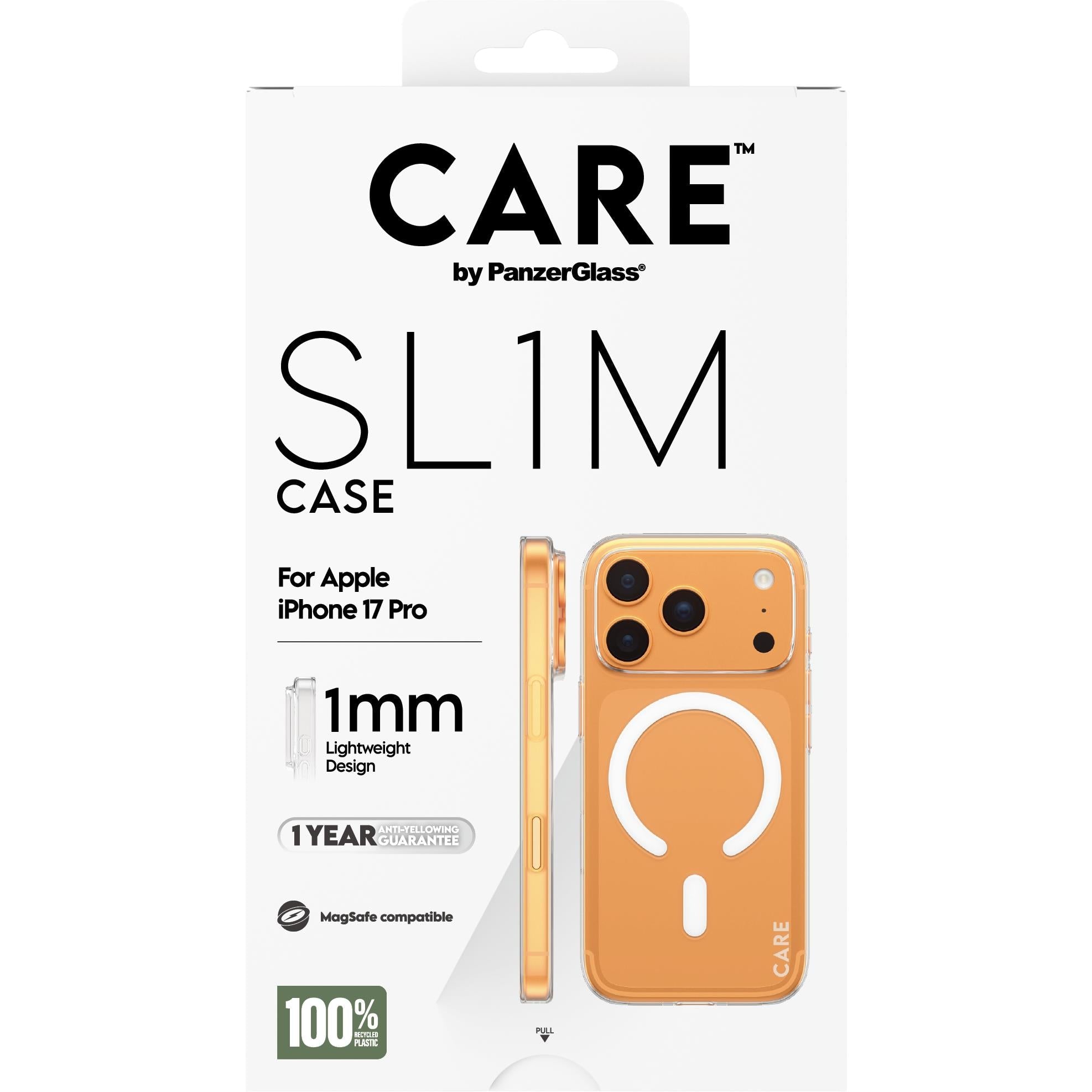 CARE by Panzer Slim Case for Apple iPhone 17 Pro (Clear)