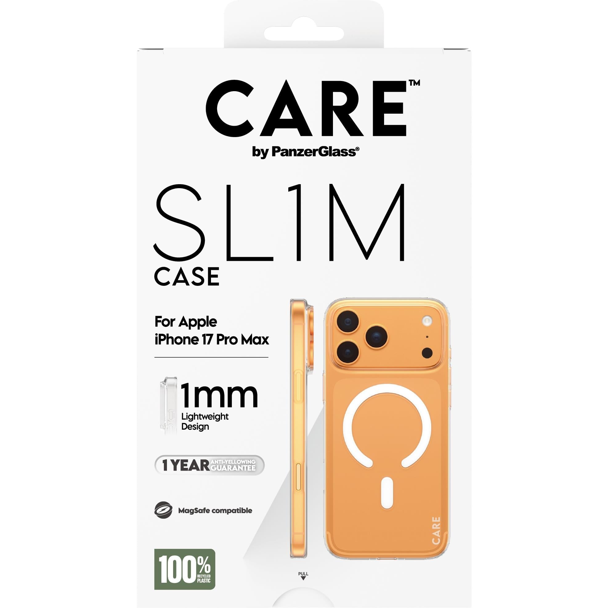 CARE by Panzer Slim Case for Apple iPhone 17 Pro Max (Clear)