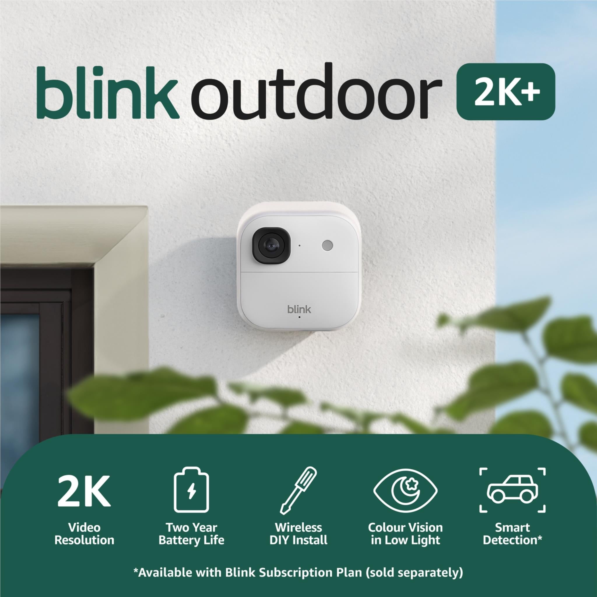 Blink Outdoor 2K+ Wireless Security Camera (White) [3 Pack]