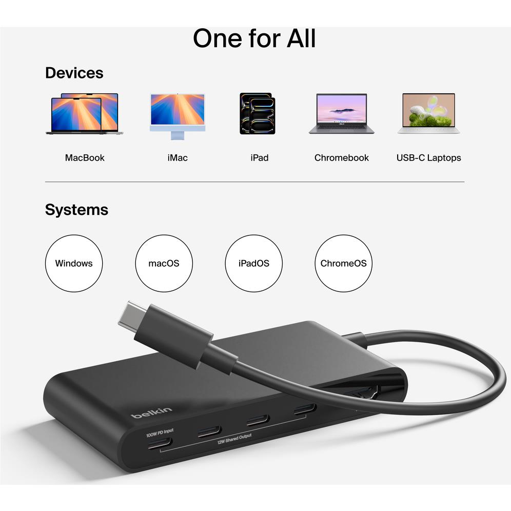 Belkin Connect USB-C 5-Port Hub with 4K HDMI