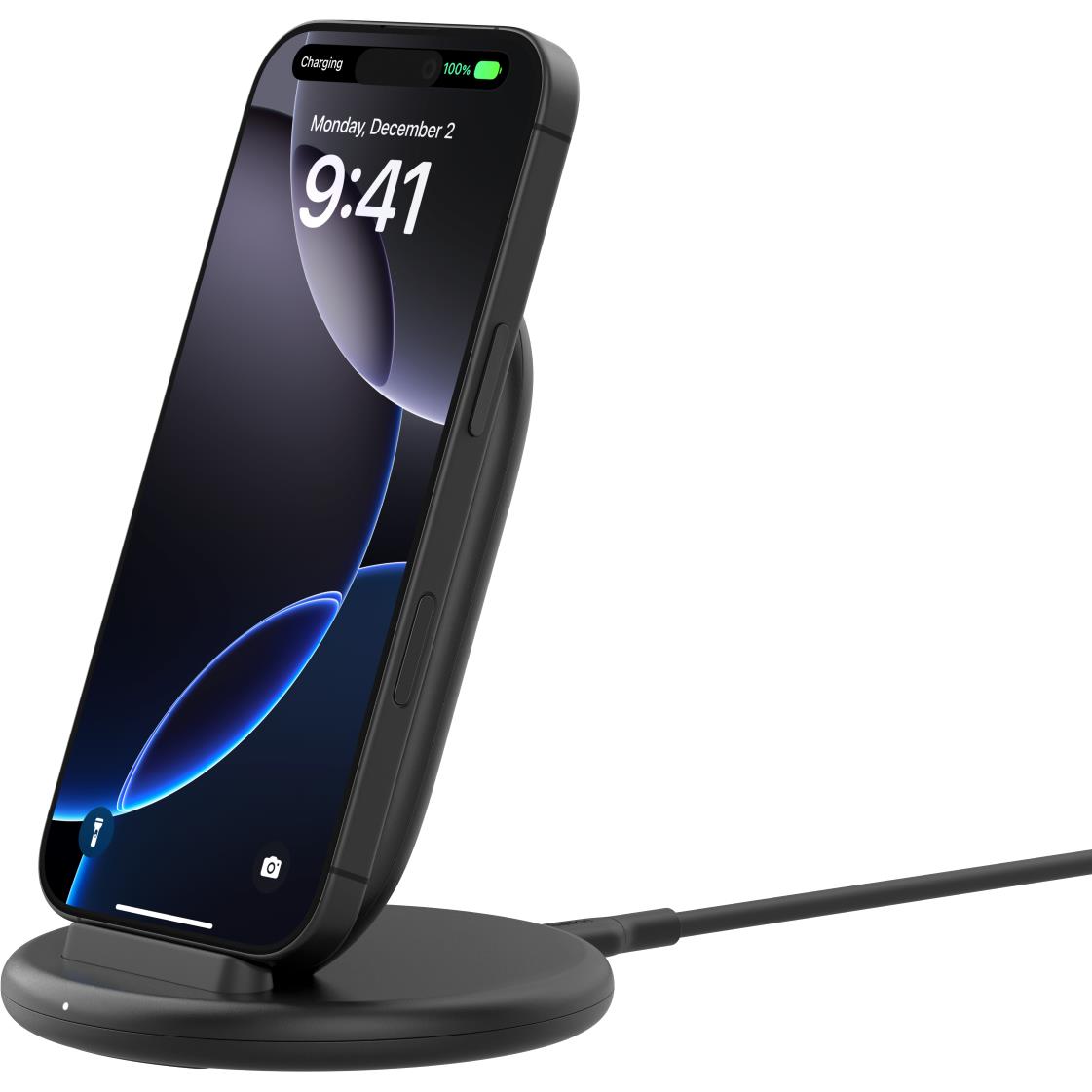 Belkin BoostCharge Wireless Charging Stand 15W (Black) [Power supply not included]