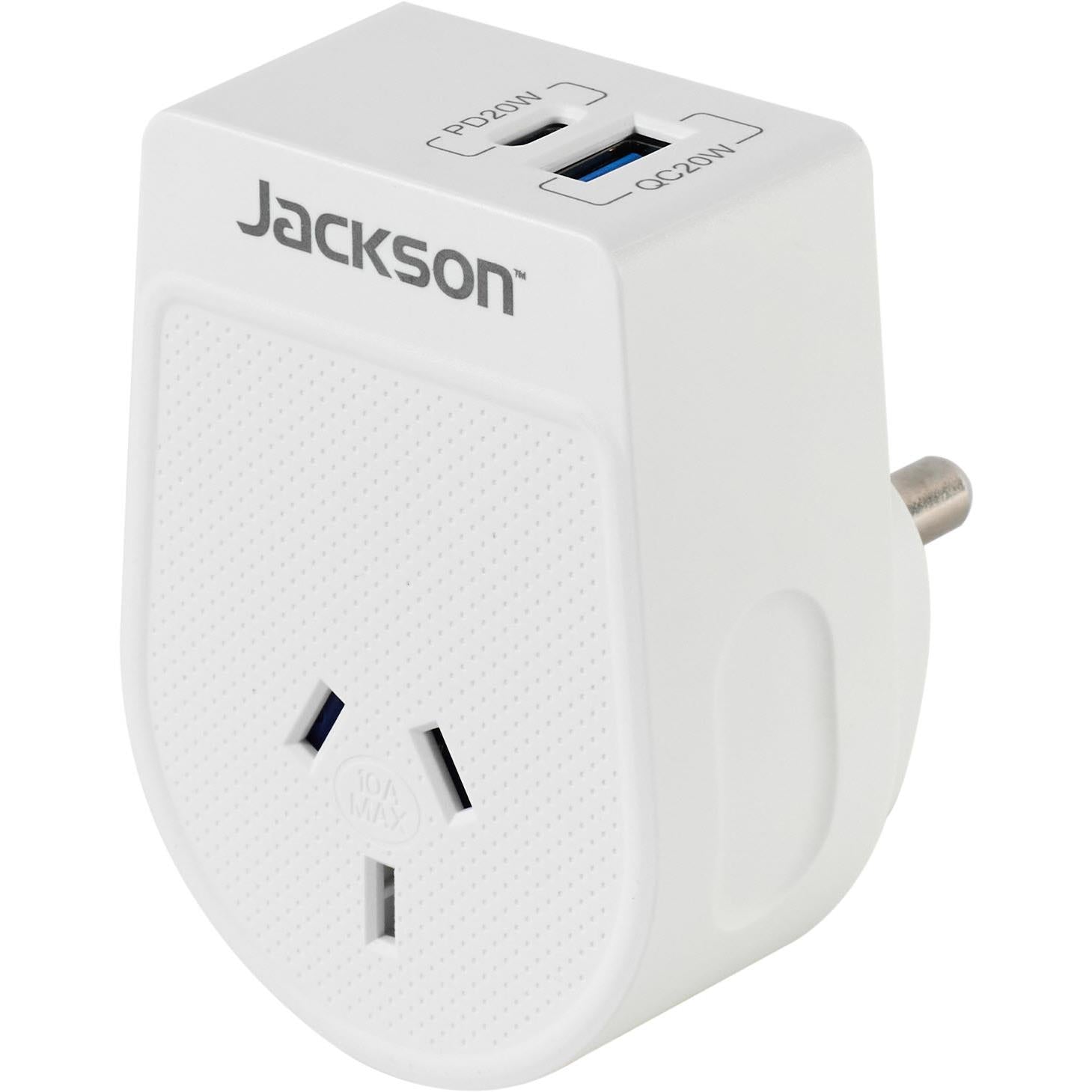 Jackson MOVE Rapid Charge PD20W USB-C/A Outbound Travel Adaptor (South Africa & More)