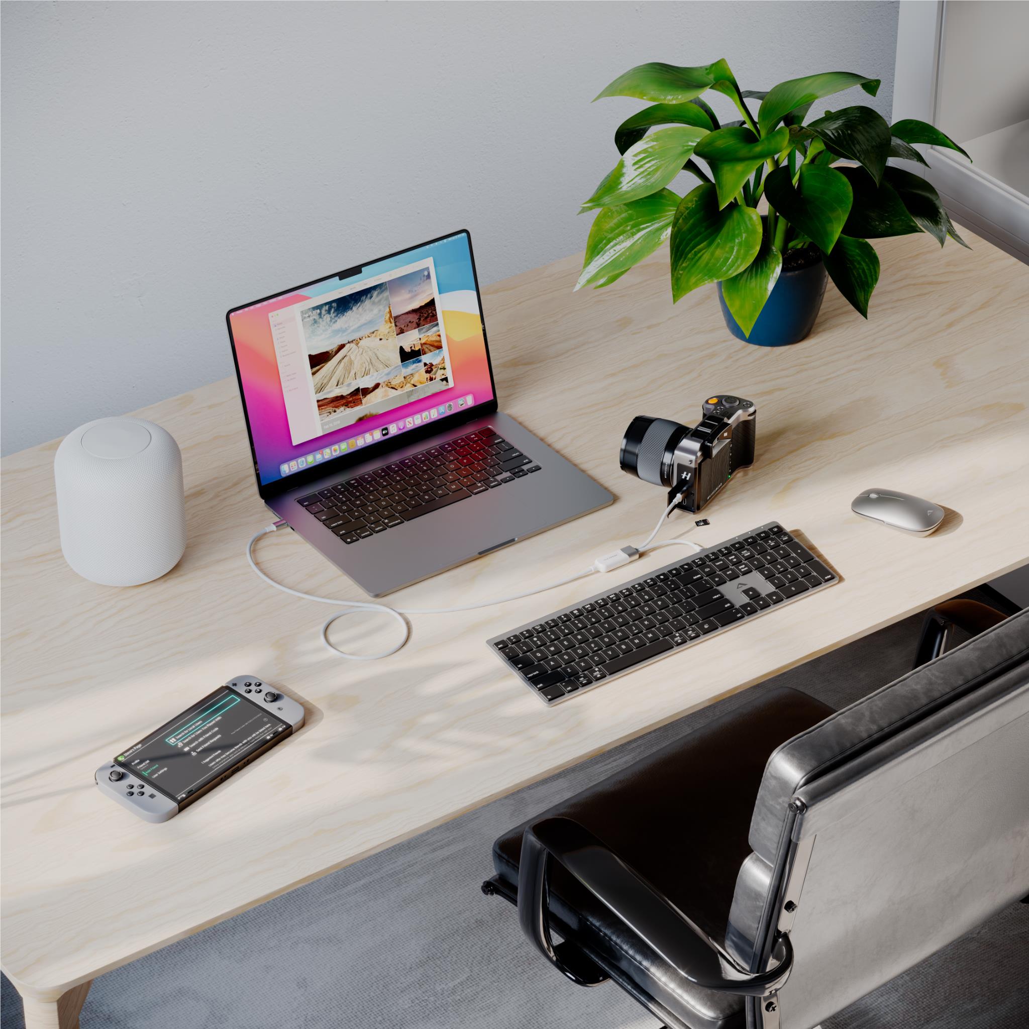 ALOGIC Split 100W USB-C to dual USB-C braided charging cable in white, image 6 - USB Cables & Adapters at Tech Supply Shed NZ