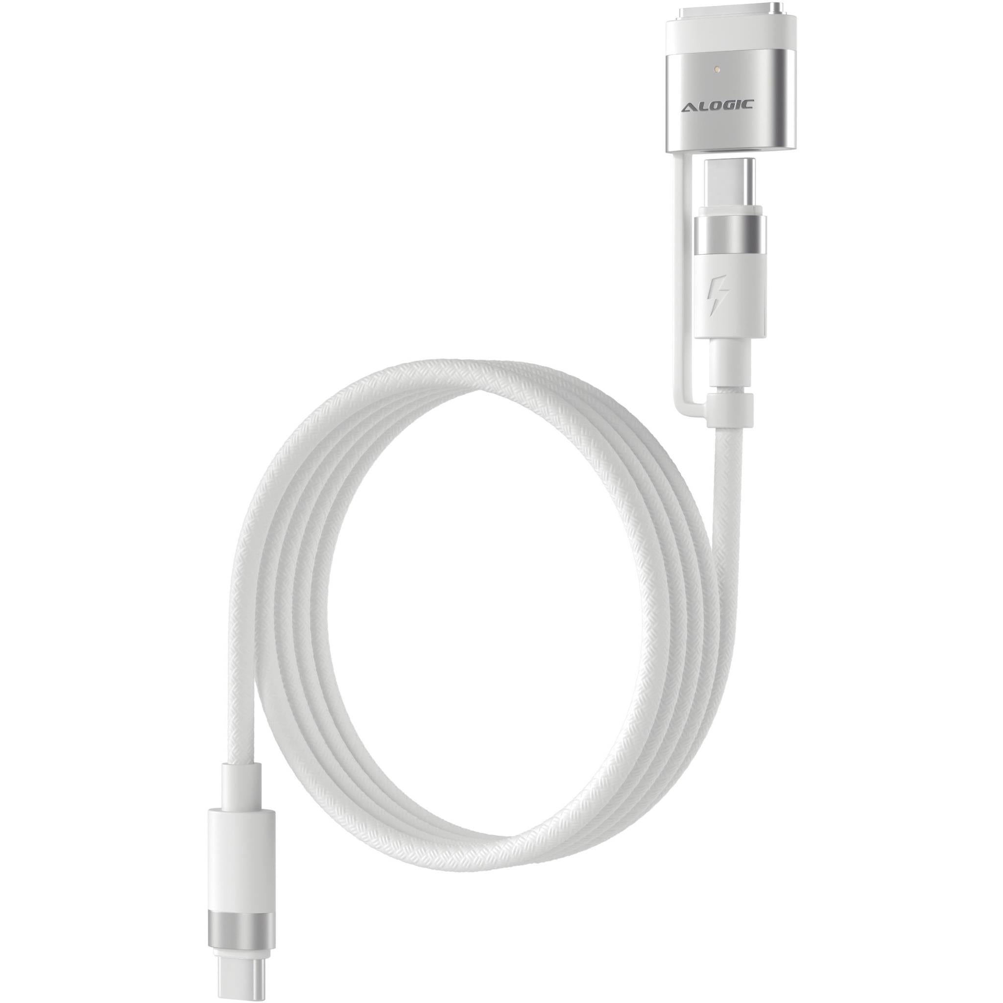 ALOGIC SnapSafe 2m USB-C and MagSafe 3 charging cable in white - USB Cables & Adapters at Tech Supply Shed NZ