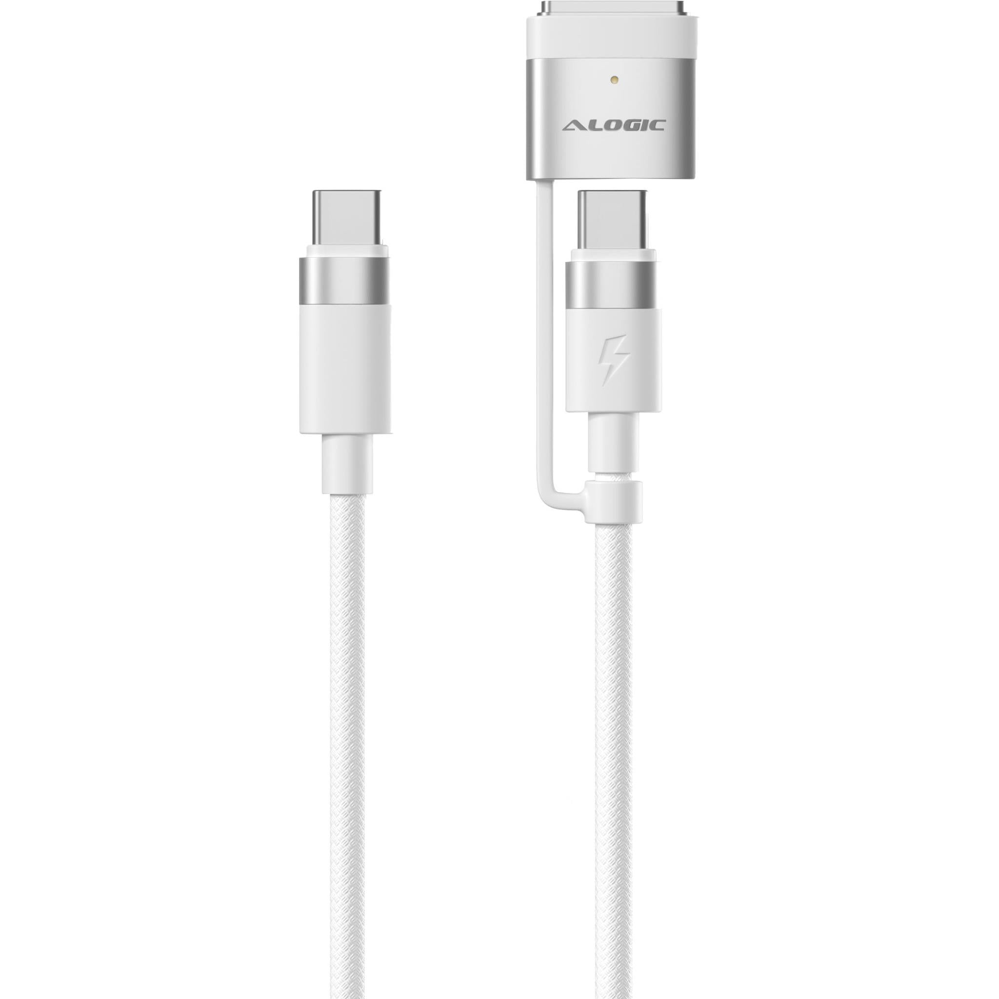 ALOGIC SnapSafe 2m USB-C and MagSafe 3 charging cable in white, image 2 - USB Cables & Adapters at Tech Supply Shed NZ