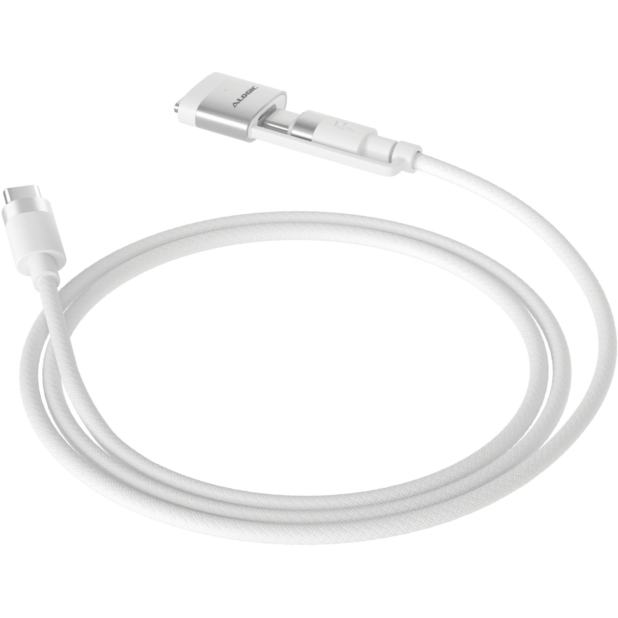 ALOGIC SnapSafe 2m USB-C and MagSafe 3 charging cable in white, image 3 - USB Cables & Adapters at Tech Supply Shed NZ