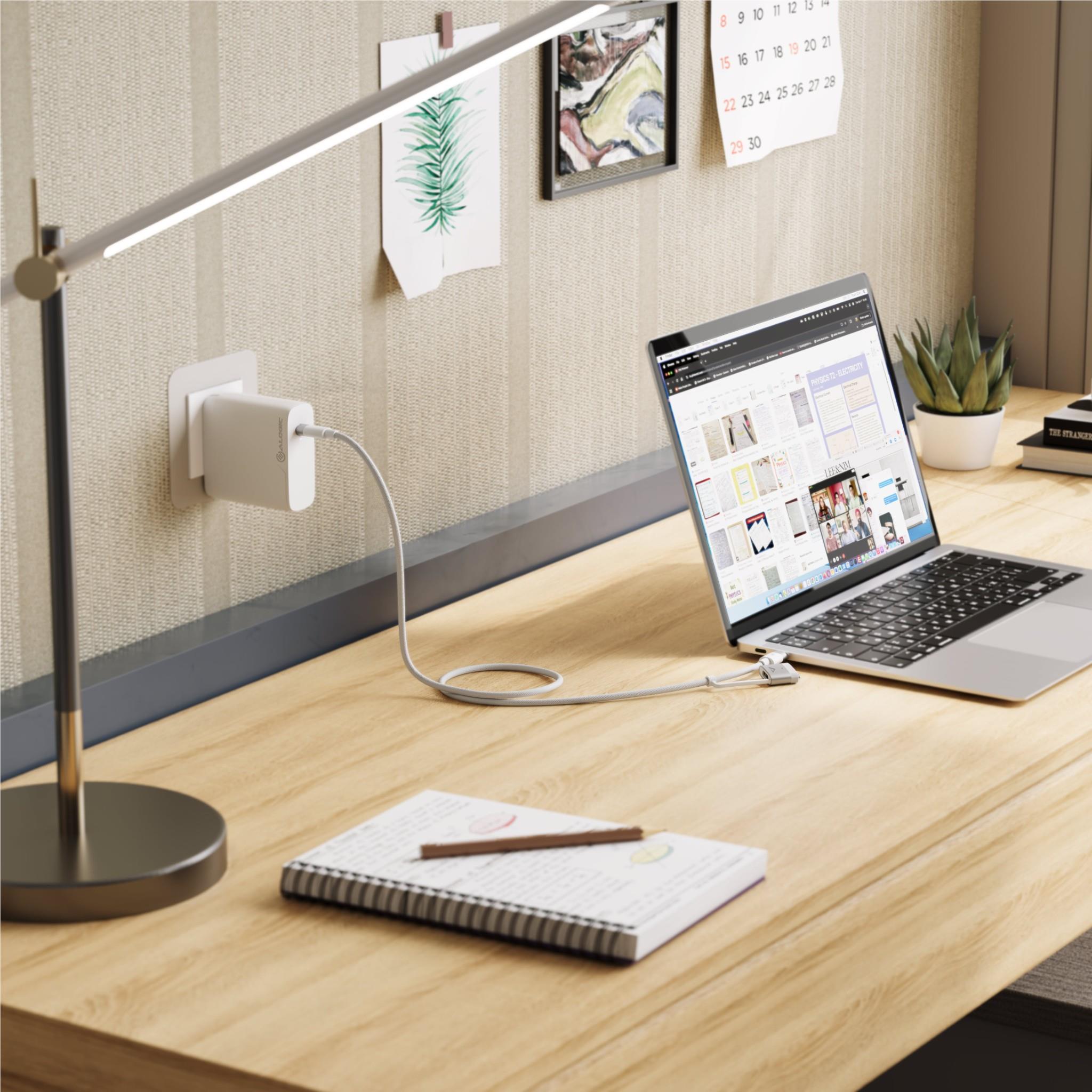 ALOGIC SnapSafe 2m USB-C and MagSafe 3 charging cable in white, image 4 - USB Cables & Adapters at Tech Supply Shed NZ
