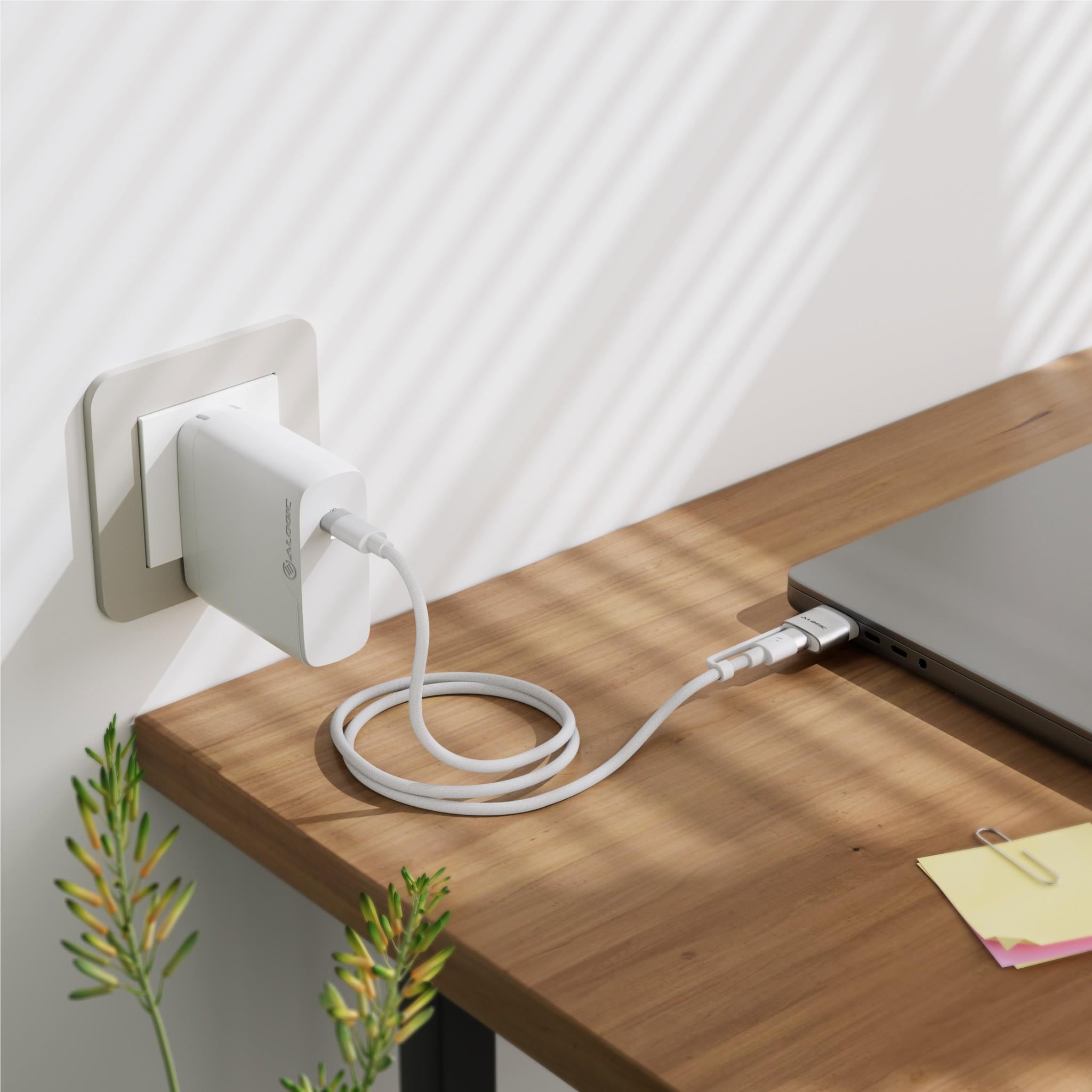 ALOGIC SnapSafe 2m USB-C and MagSafe 3 charging cable in white, image 5 - USB Cables & Adapters at Tech Supply Shed NZ