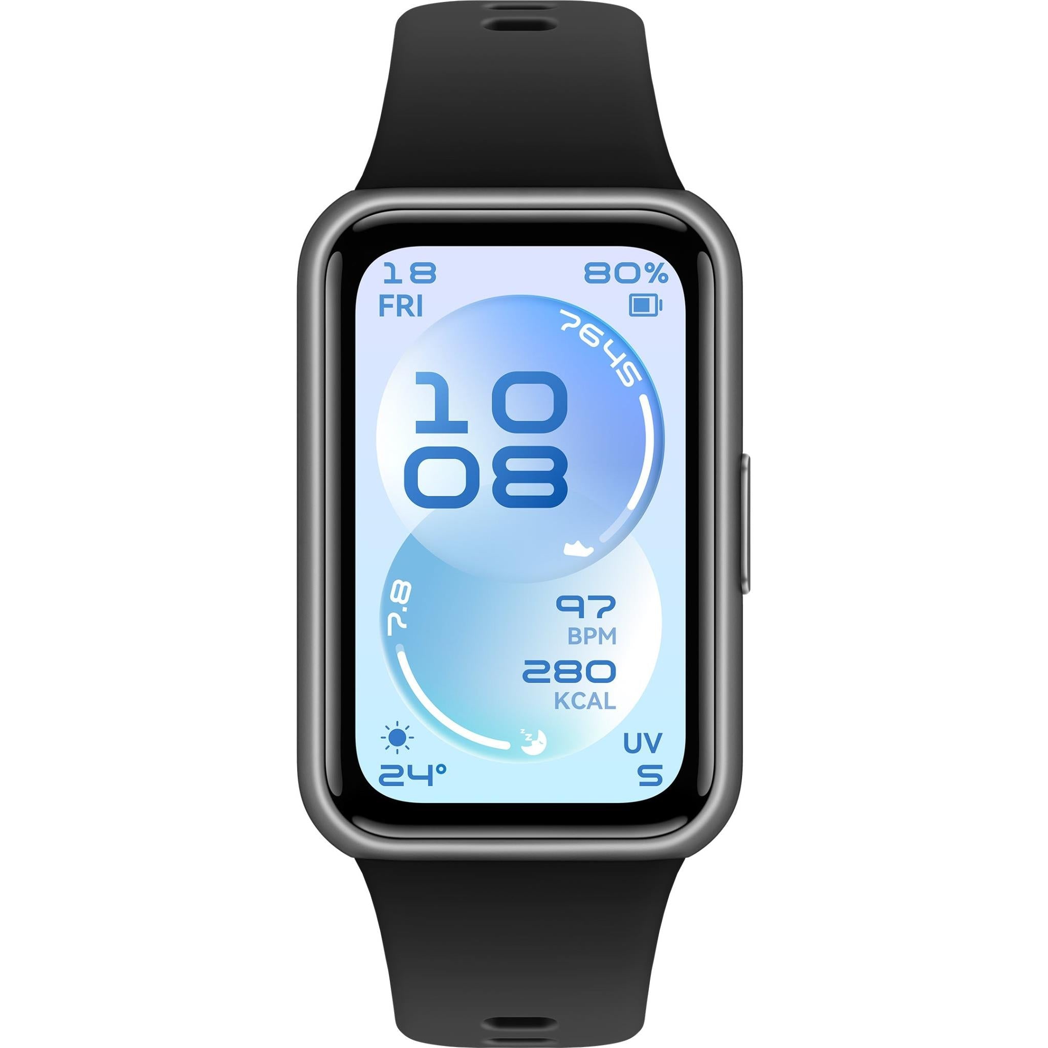 Huawei Band 11 Durable Polymer Case with Fluoroelastomer Strap (Black)
