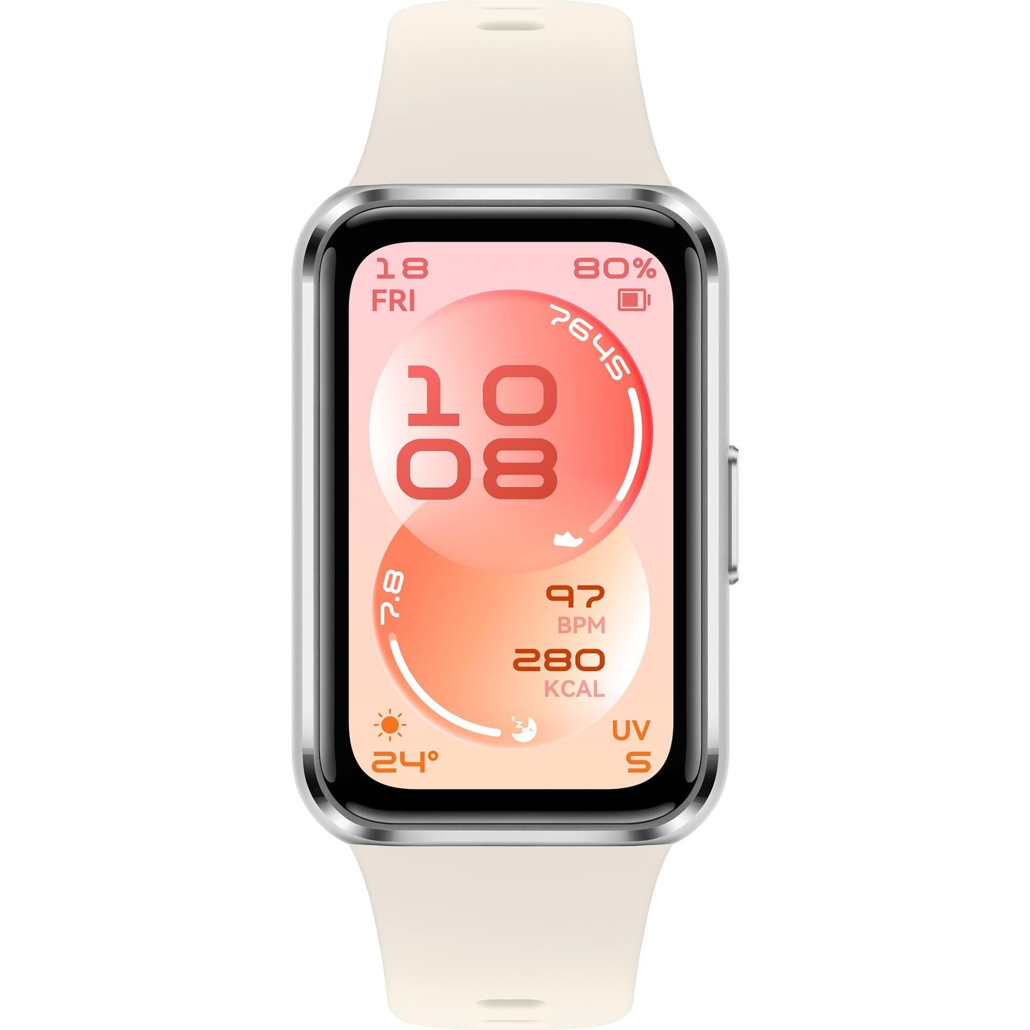 Huawei Band 11 Aluminium Alloy Case with Fluoroelastomer Strap (White)