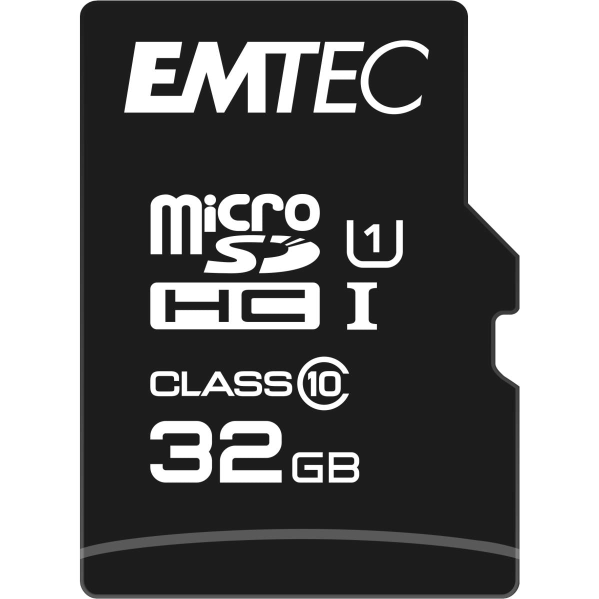 Emtec EliteGold 32GB UHS-I U1 microSDHC memory card, black - Memory Cards & Readers at Tech Supply Shed NZ