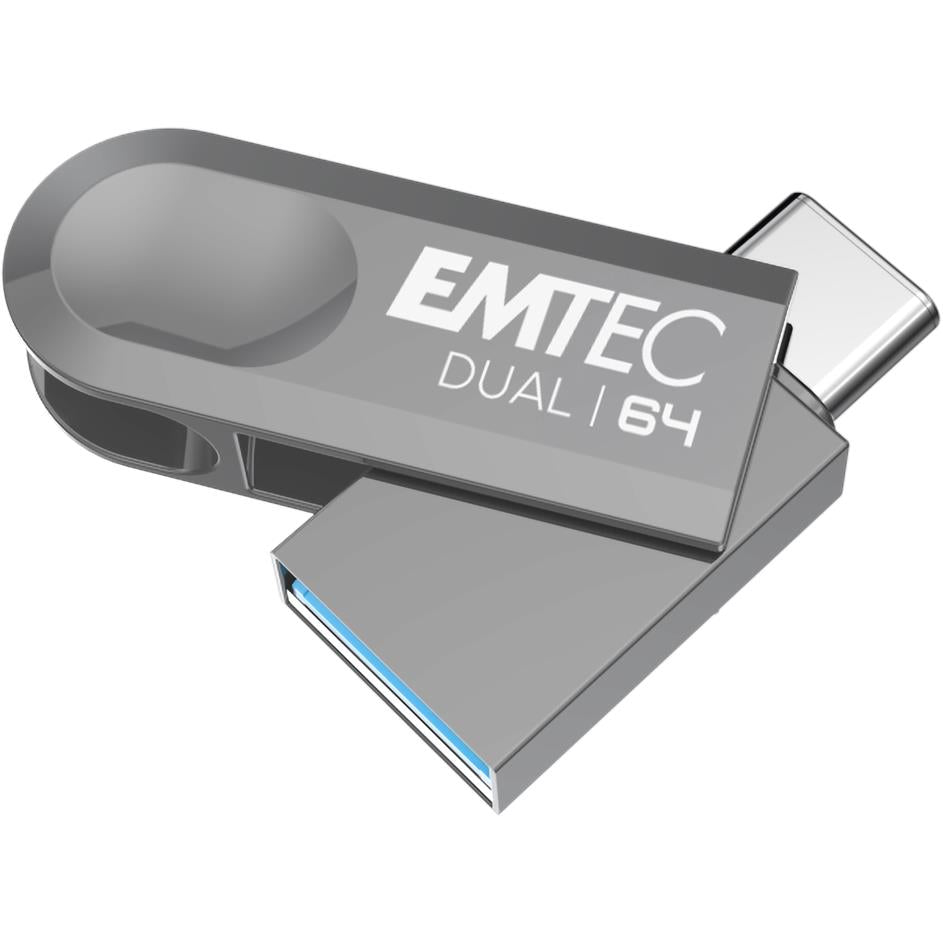 Emtec D280 Dual Drive USB Type-C Flash Drive (64GB)