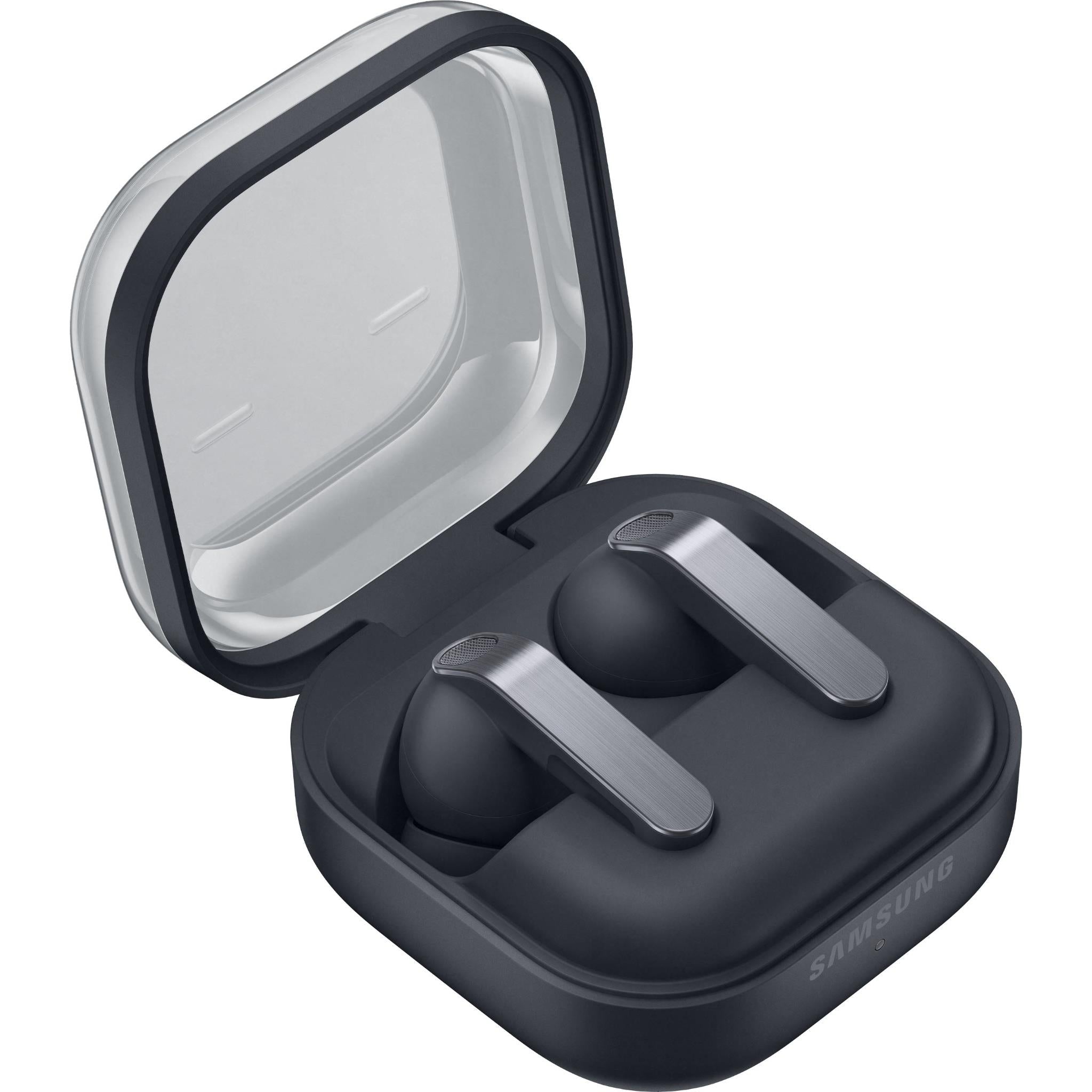Samsung Galaxy Buds4 Pro true wireless noise cancelling earbuds in black with charging case, image 6 - In-Ear Headphones & Earbuds at Tech Supply Shed NZ