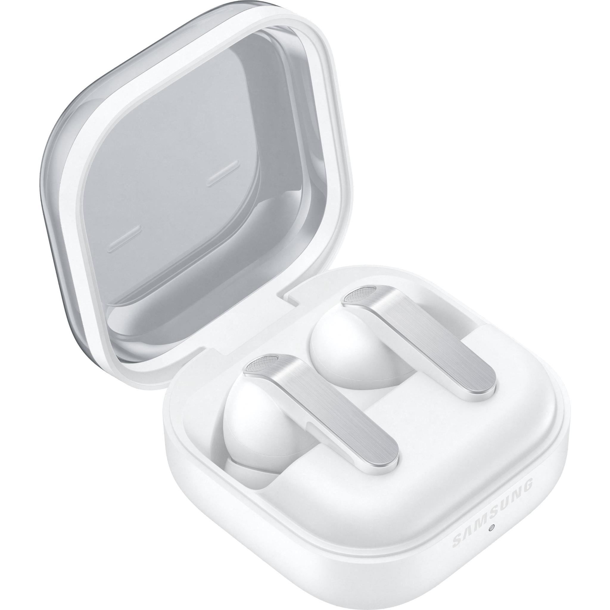 Samsung Galaxy Buds4 Pro true wireless noise cancelling earbuds in white with charging case, image 6 - In-Ear Headphones & Earbuds at Tech Supply Shed NZ