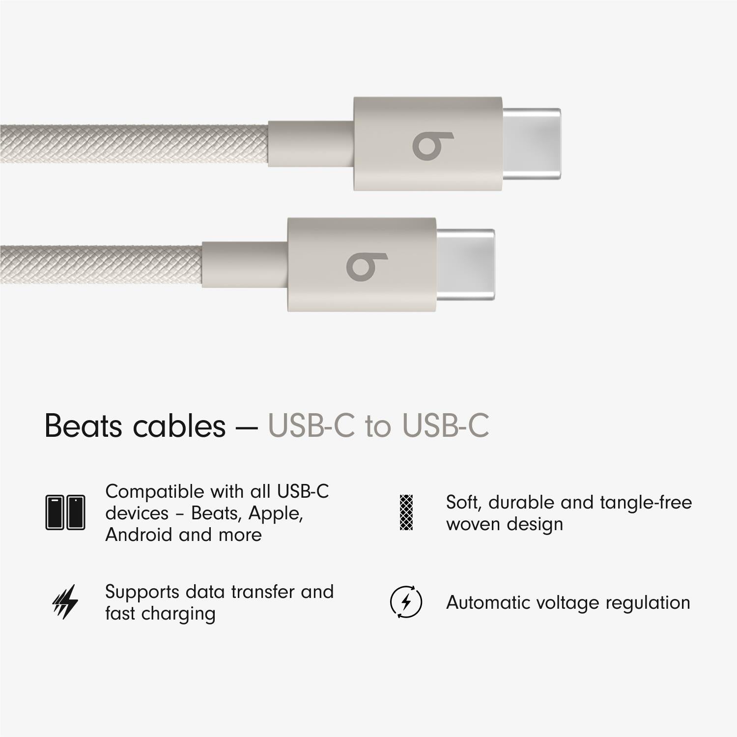 Beats USB-C to USB-C Woven Cable 1.5m (Surge Stone)