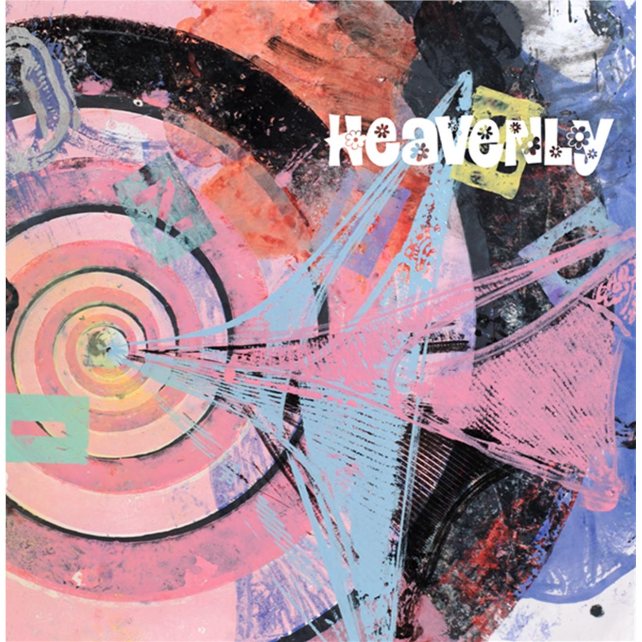 Abstract multicolor graphic art print with decorative text