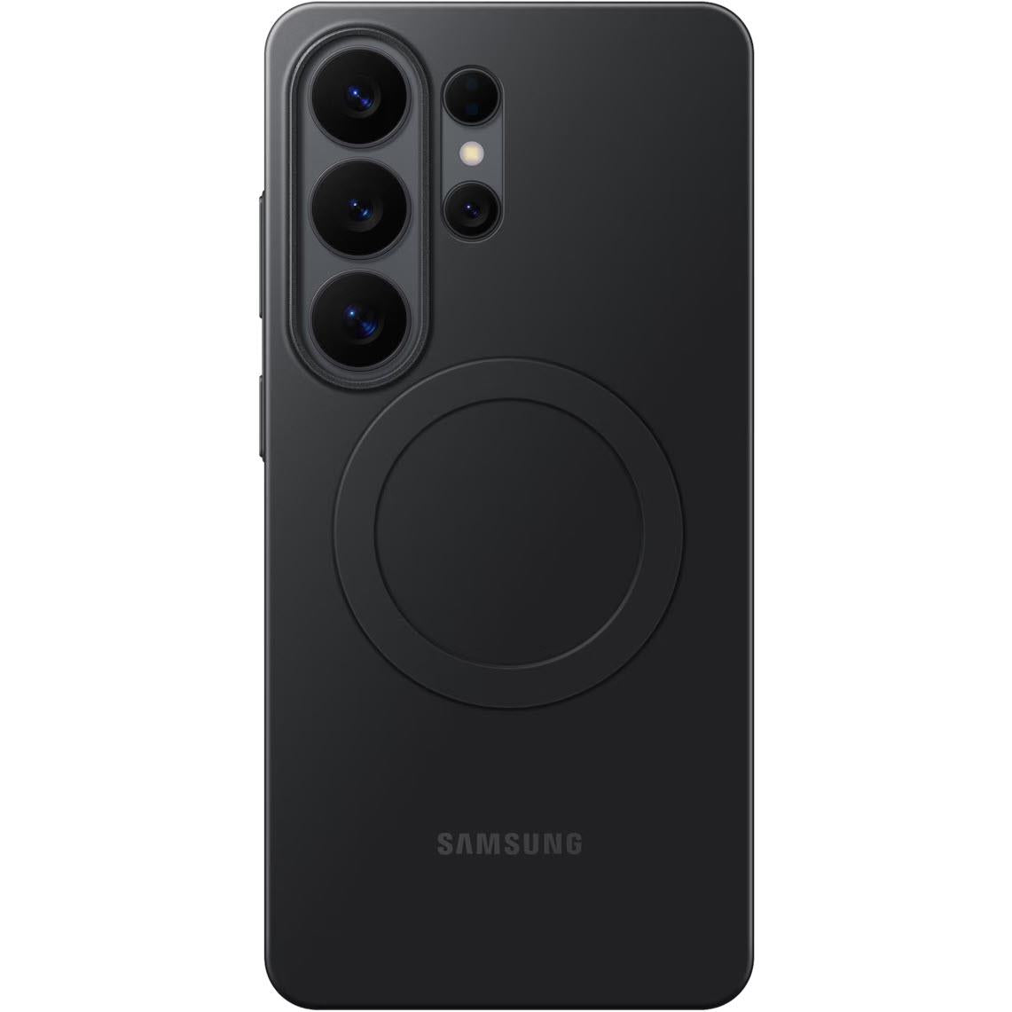 Samsung slim magnetic phone case for Galaxy S26 Ultra, black with circular ring