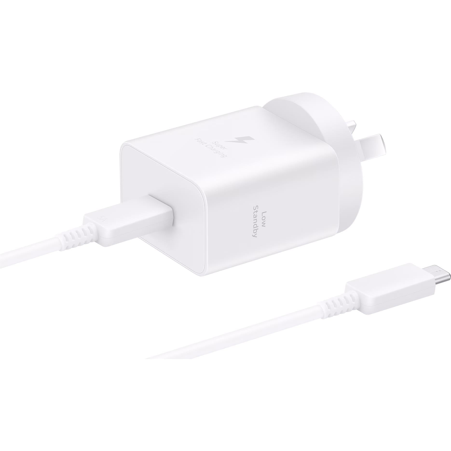Samsung 45W USB-C fast charger with 1.8m USB-C cable, white