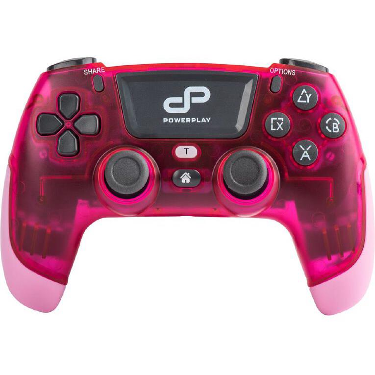 PowerPlay wireless controller for PS4 and PC in translucent pink - Electronic Gaming Accessories at Tech Supply Shed NZ