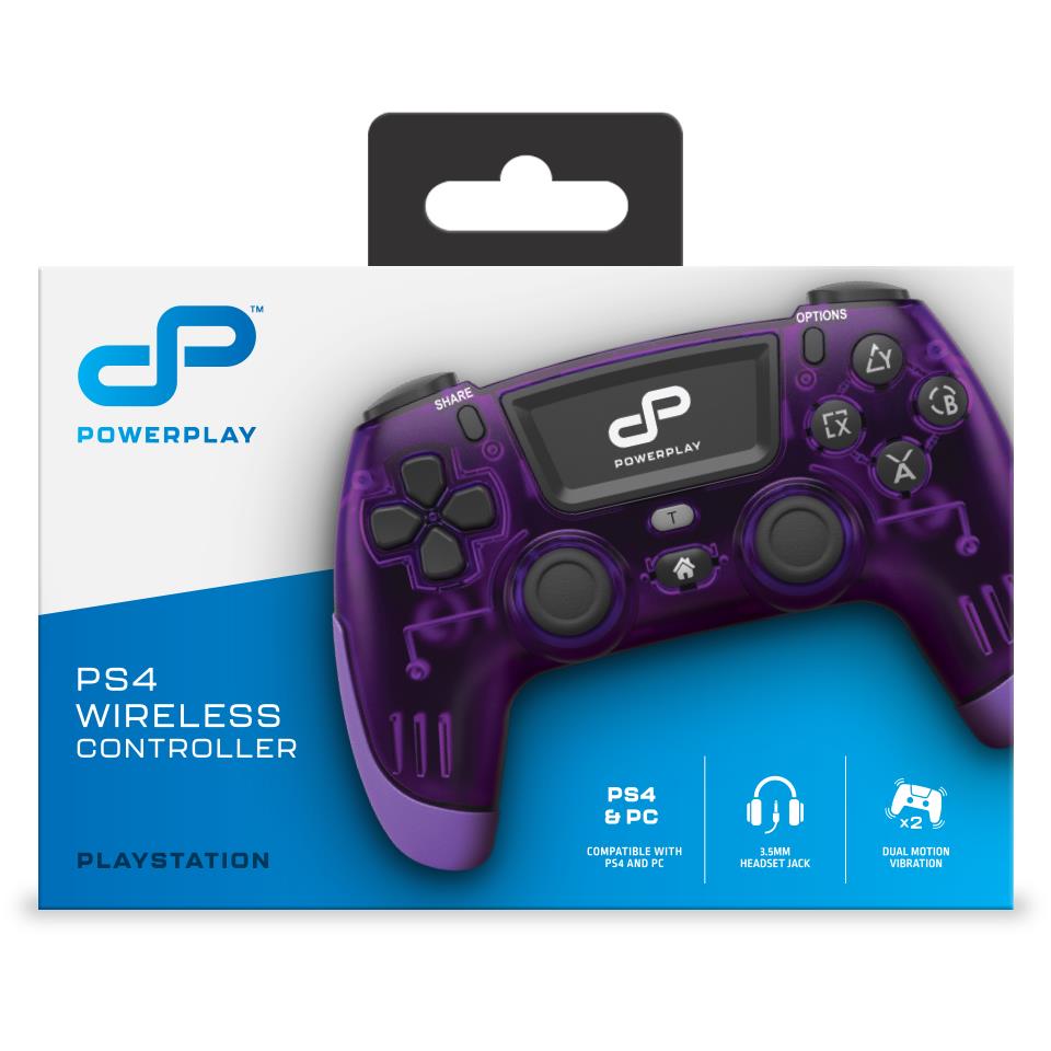 PowerPlay wireless controller for PS4 and PC in translucent purple, image 2 - Electronic Gaming Accessories at Tech Supply Shed NZ