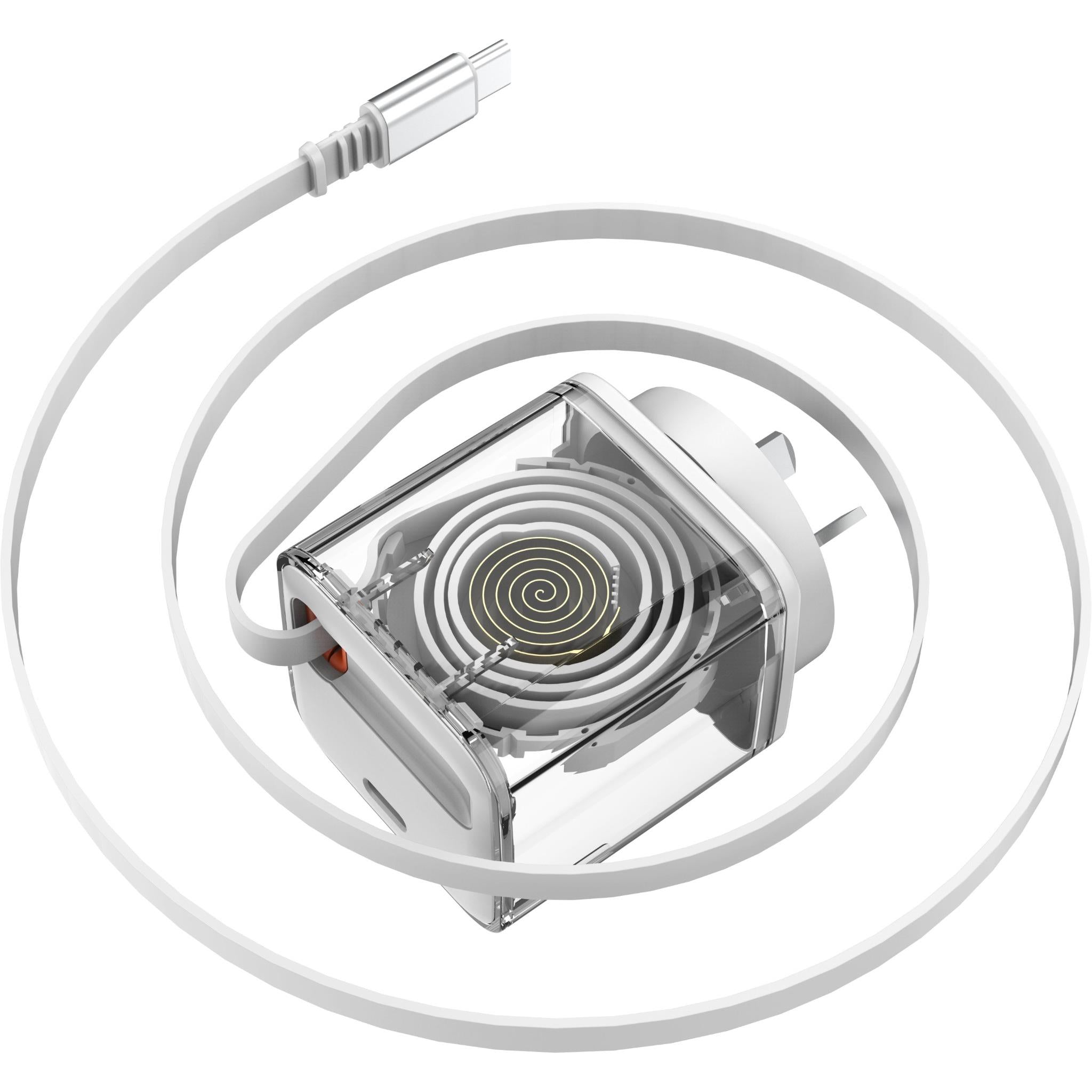 Cygnett PowerPlus 45W Wall Charger with 80cm Retractable USB-C Cable