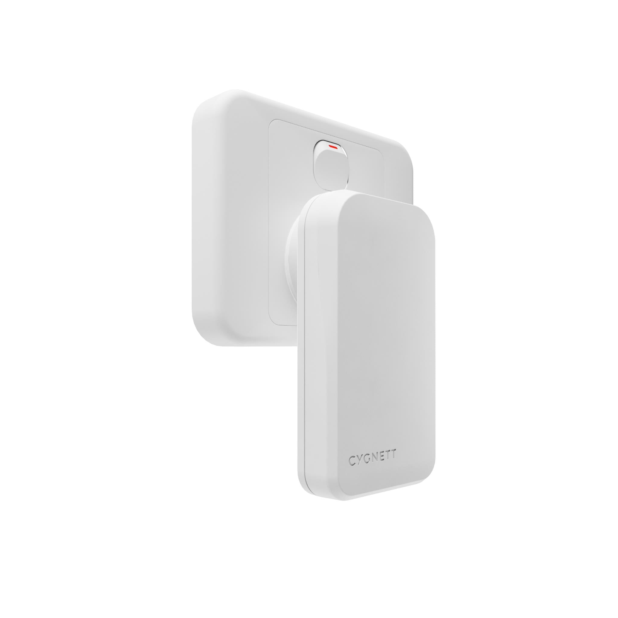 White slim wall charger with fold-out design and dual USB-C ports
