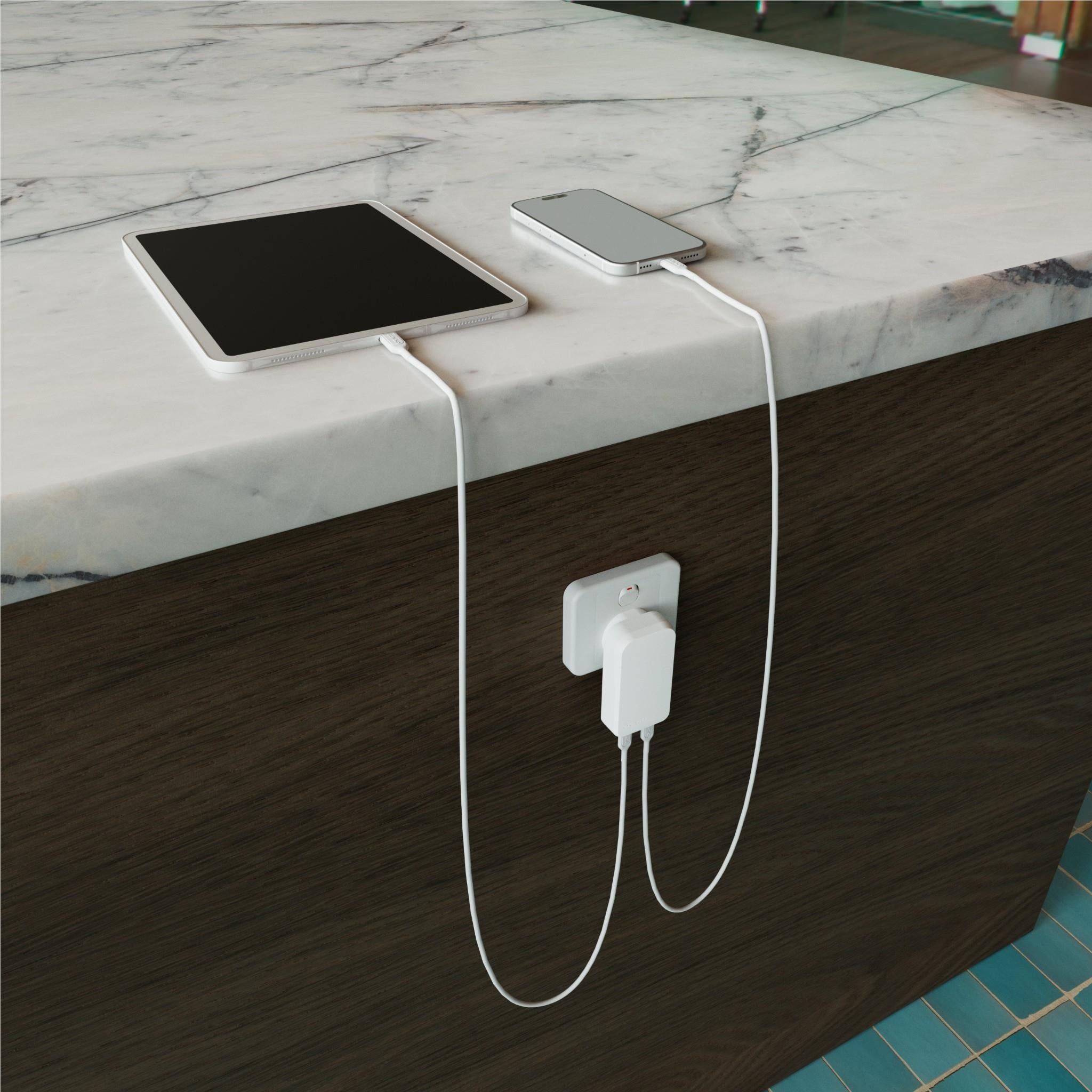 Cygnett ChargePlus Dual USB-C GaN Slim Wall Charger 45W