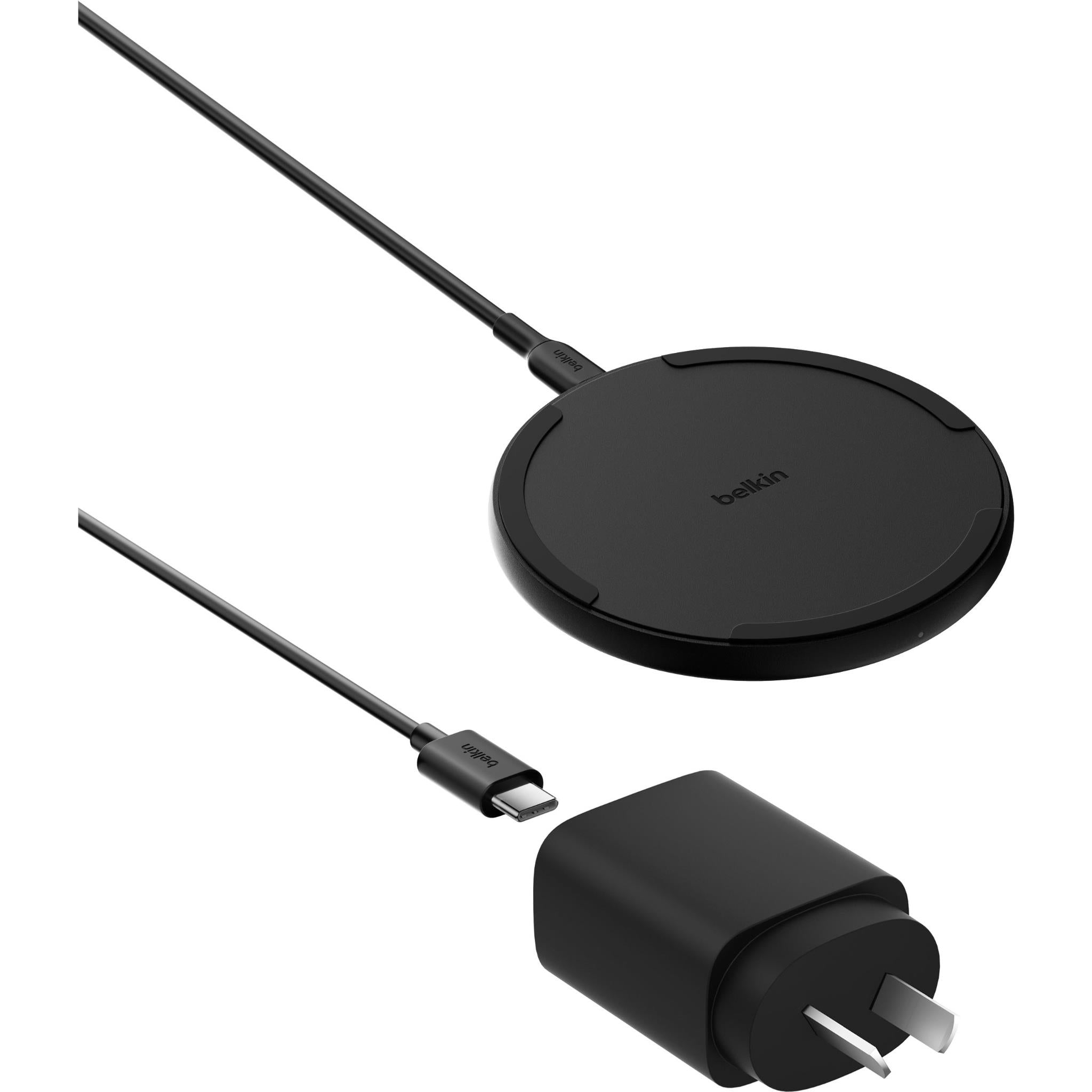 Belkin BoostCharge Wireless 15W Charging Pad with 20W Wall Charger (Black)