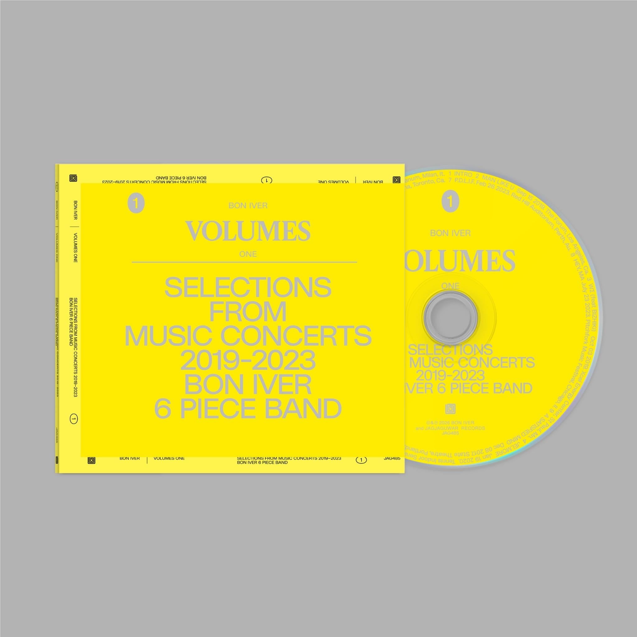 VOLUMES: ONE SELECTIONS FROM MUSIC CONCERTS 2019-2023 BON IVER 6 PIECE BAND, By: Bon Iver