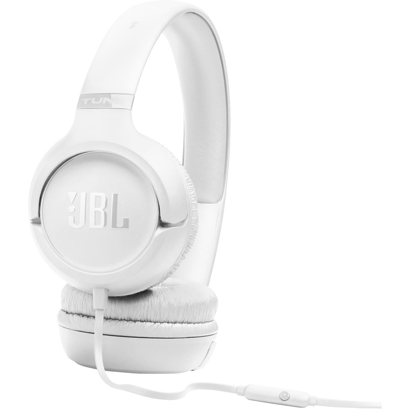 JBL Tune 530 Wired On-ear Headphones (White) [3.5mm]