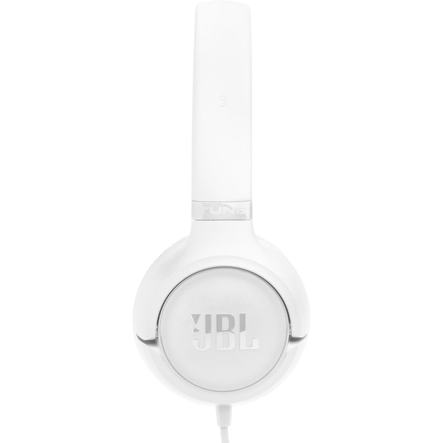 JBL Tune 530 Wired On-ear Headphones (White) [3.5mm]