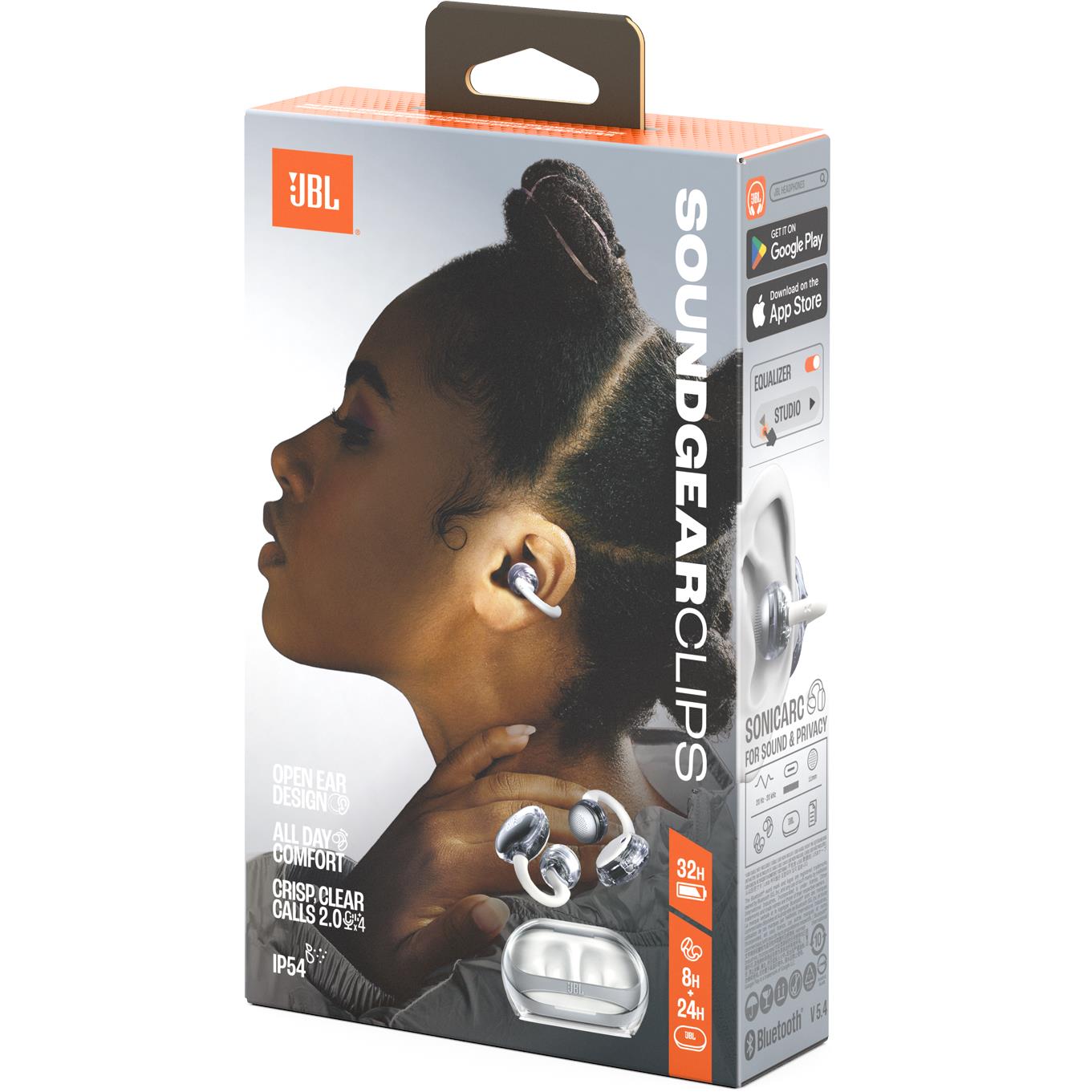 JBL SoundGear Clips TWS Open Ear Buds (Ghost White)