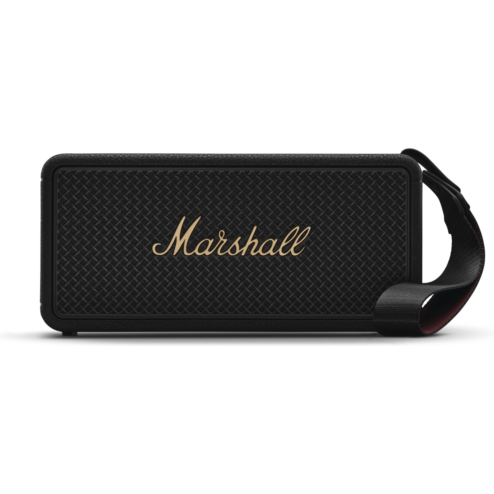 Marshall Middleton II portable Bluetooth speaker in black and brass - Portable Speakers at Tech Supply Shed NZ