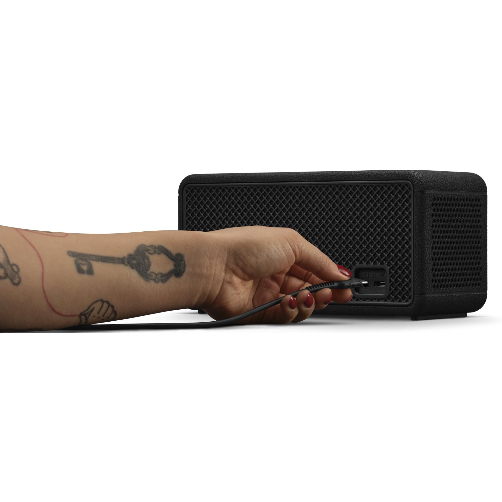 Marshall Middleton II portable Bluetooth speaker in black and brass, image 7 - Portable Speakers at Tech Supply Shed NZ