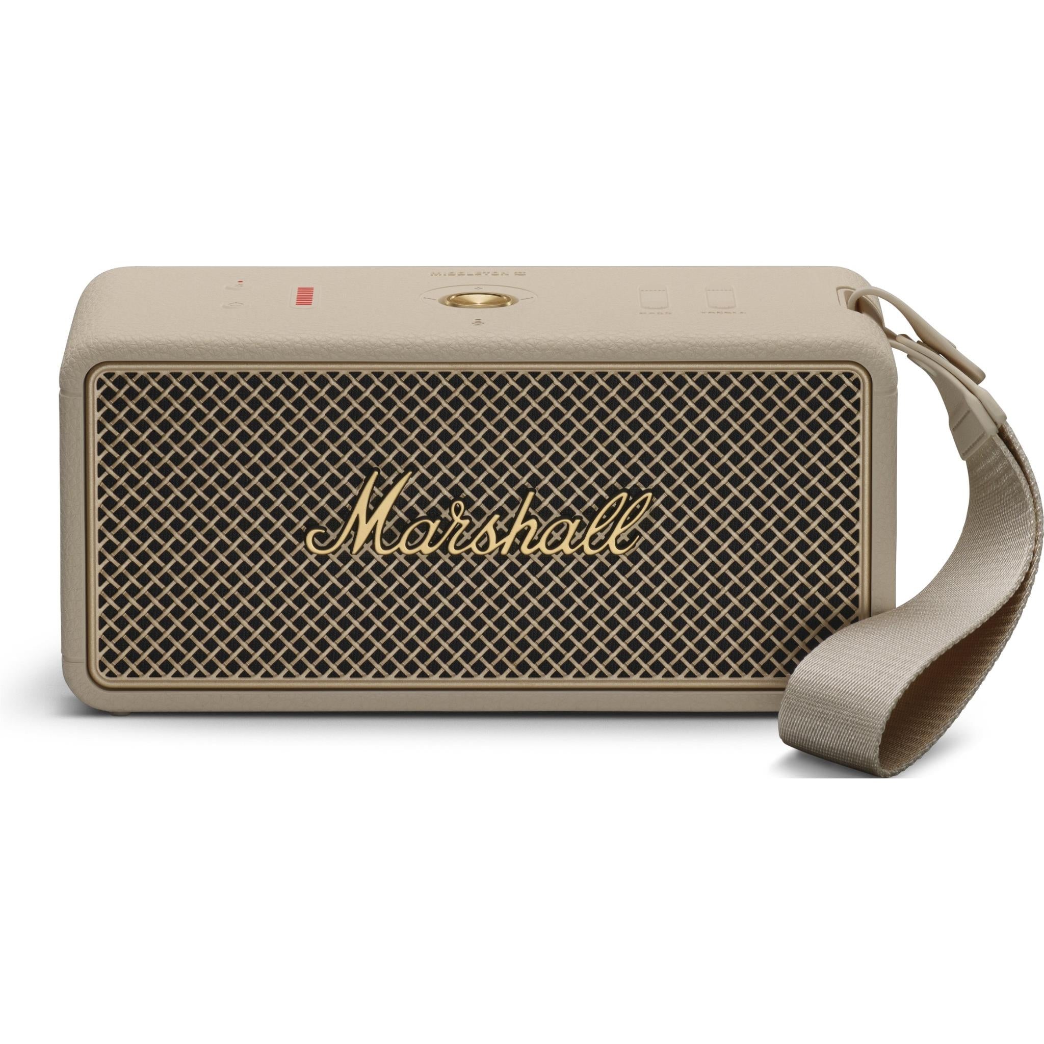 Marshall Middleton II portable Bluetooth speaker in cream - Portable Speakers at Tech Supply Shed NZ