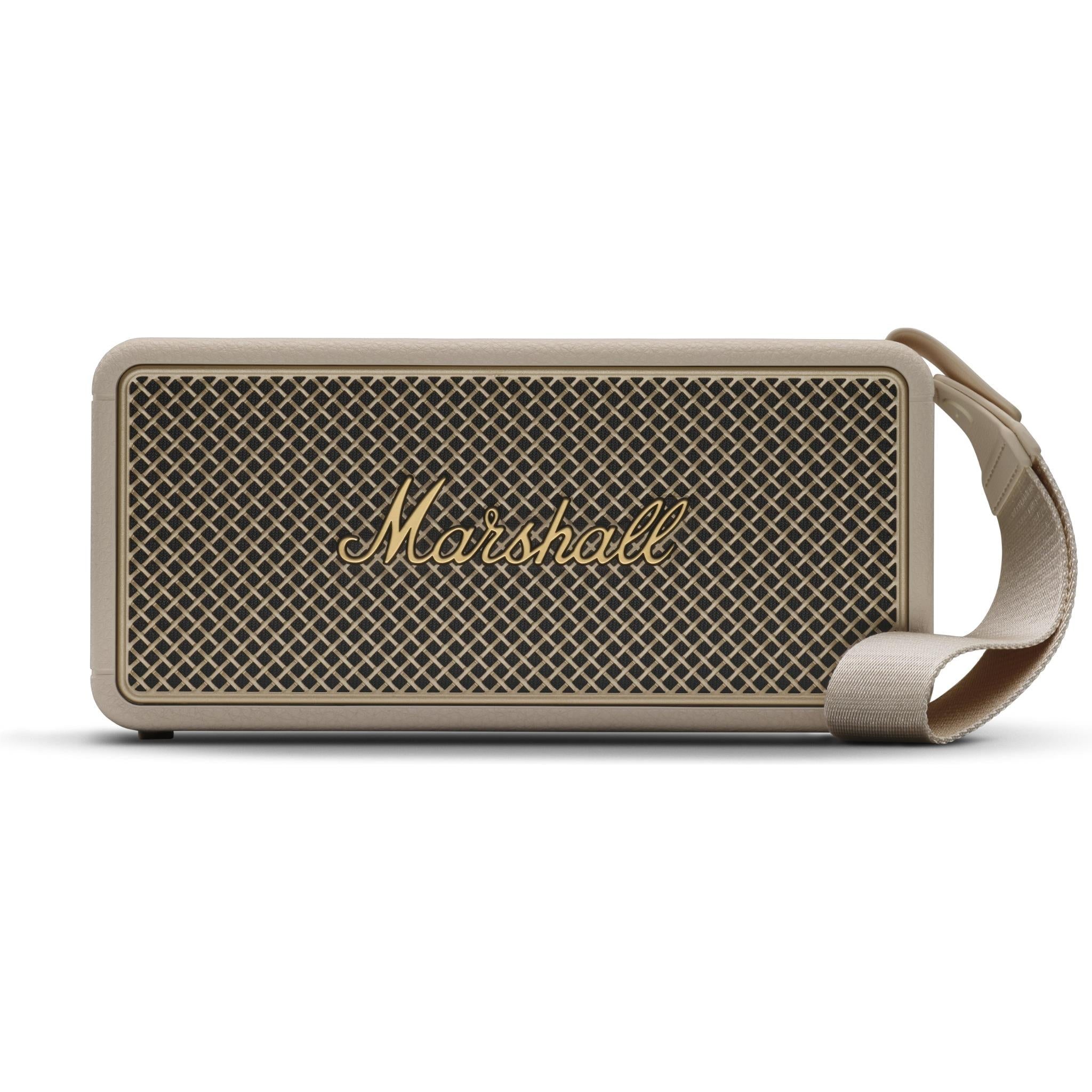 Marshall Middleton II portable Bluetooth speaker in cream, image 2 - Portable Speakers at Tech Supply Shed NZ