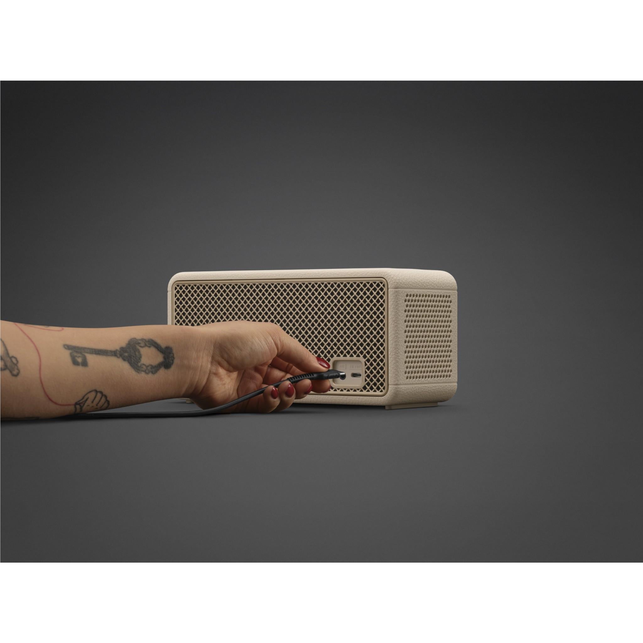 Marshall Middleton II portable Bluetooth speaker in cream, image 6 - Portable Speakers at Tech Supply Shed NZ
