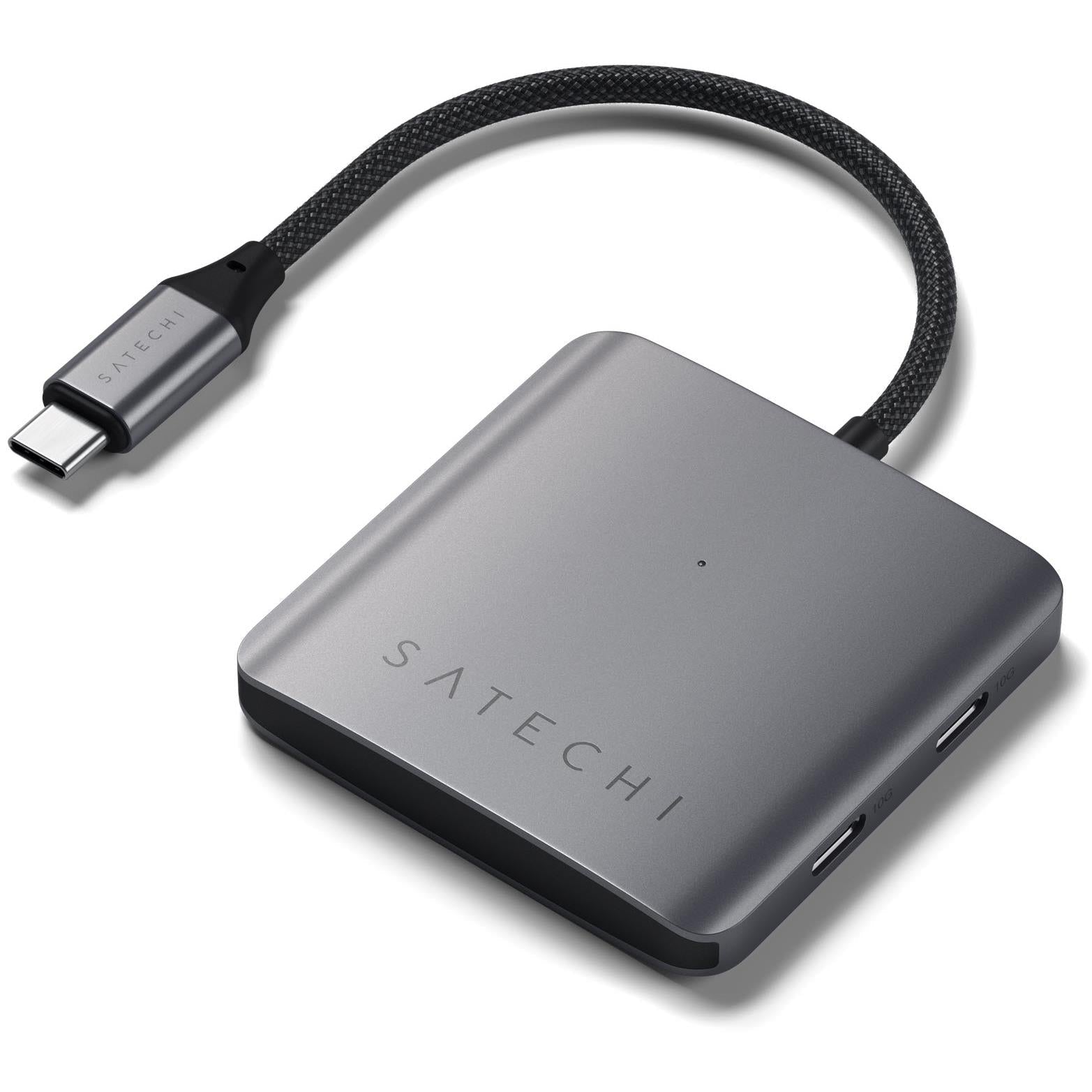 Satechi 4-Port USB-C hub with 100W PD in Space Grey, image 3 - USB Hubs & USB-C Hubs at Tech Supply Shed NZ