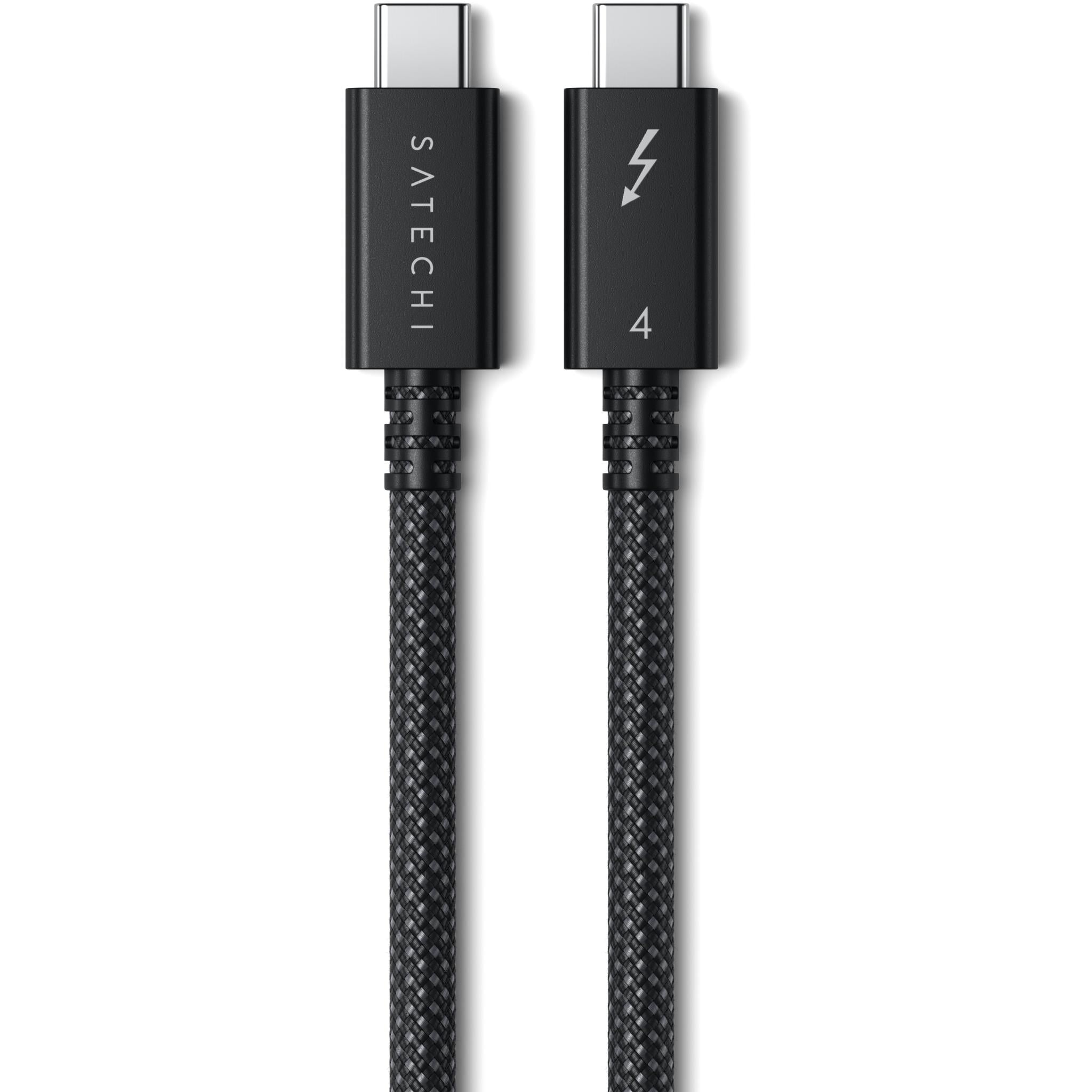 Satechi Thunderbolt 4 USB-C braided cable, 1m, black, image 3 - USB Cables & Adapters at Tech Supply Shed NZ