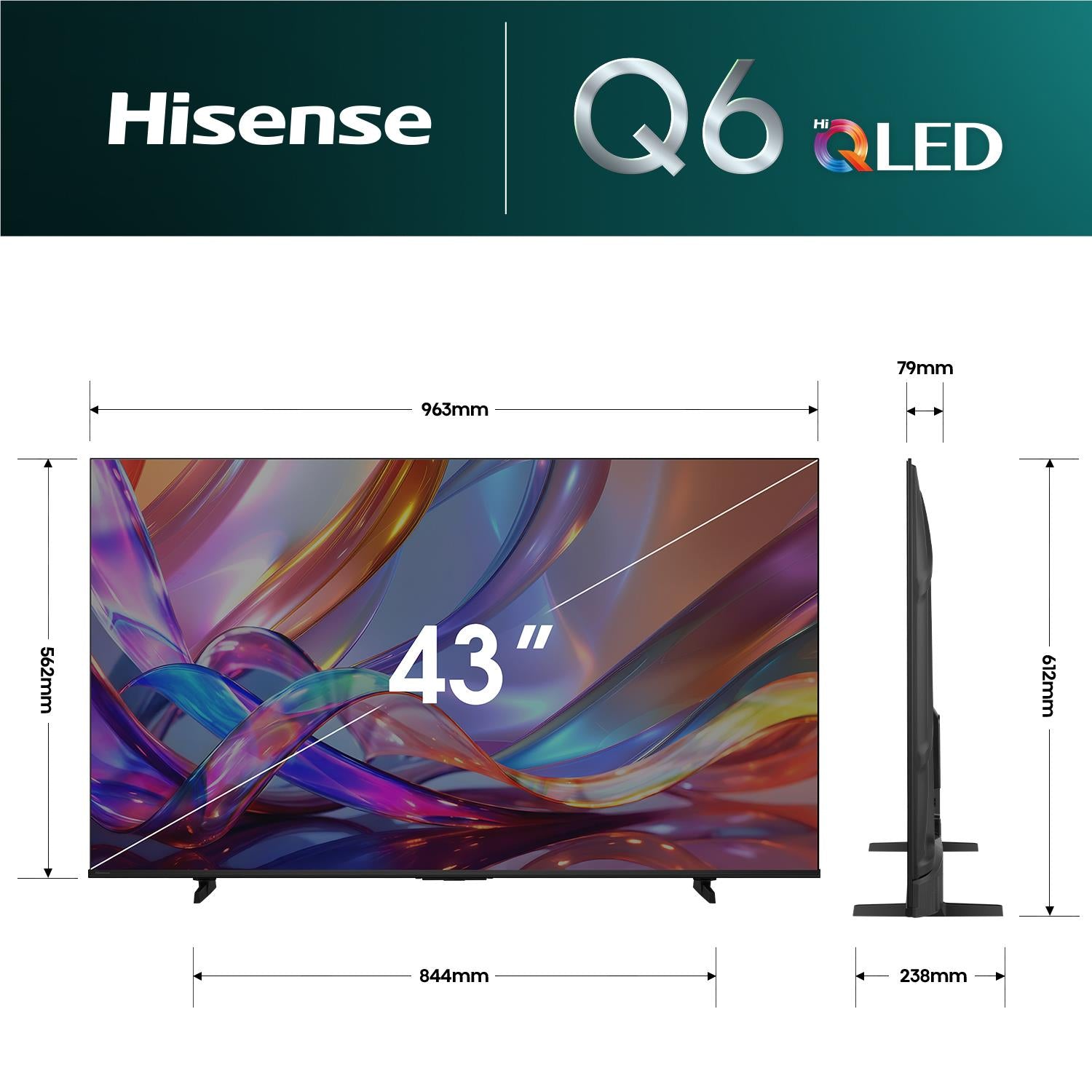 Hisense 43" Q6SNZ 4K Hi-QLED Smart TV [2026]