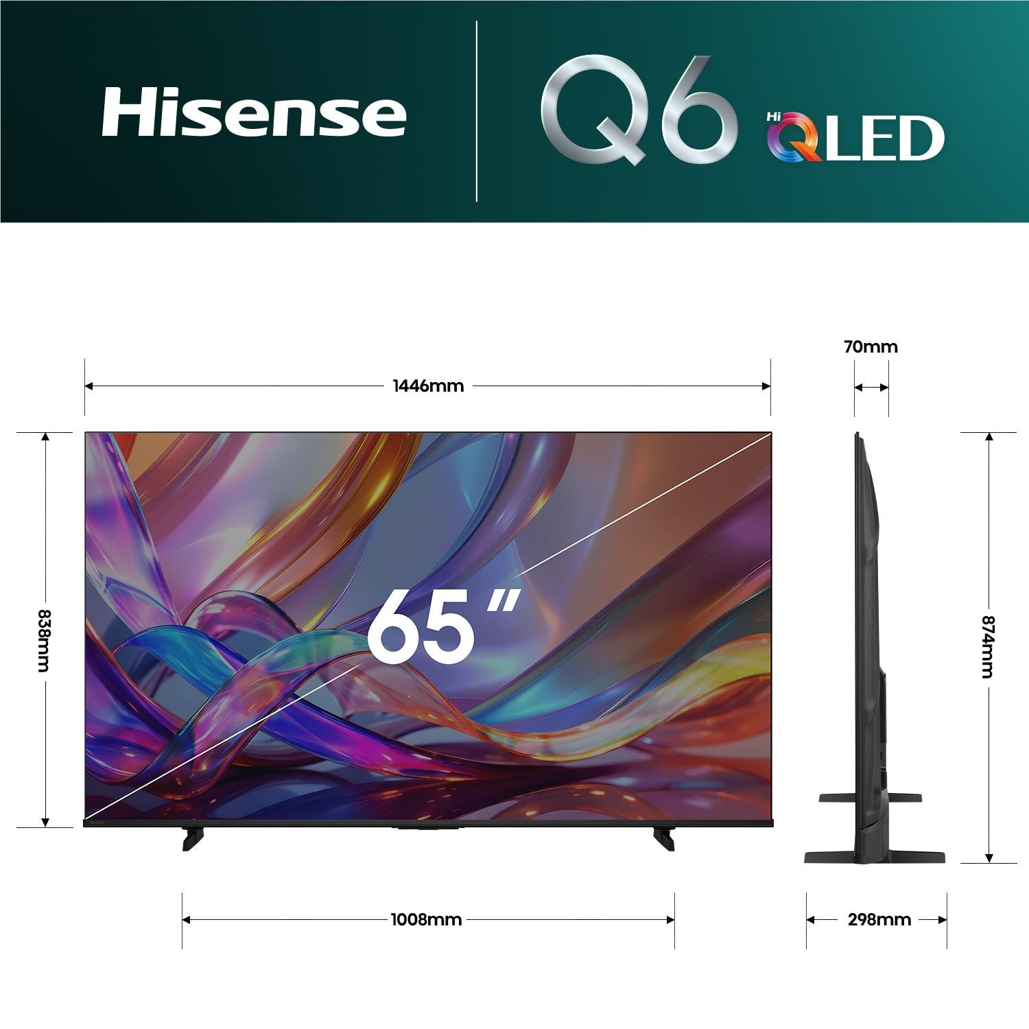 Hisense 65" Q6SNZ 4K Hi-QLED Smart TV [2026]