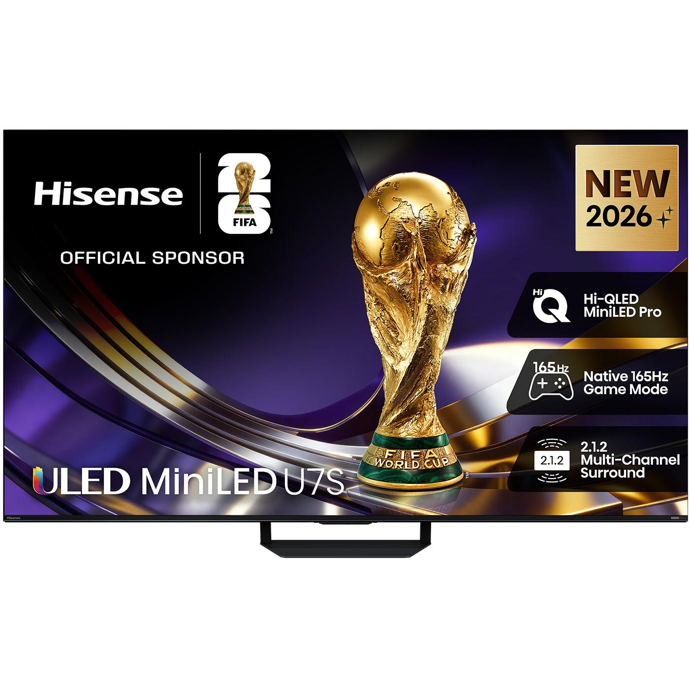 Hisense 55" U7SNZ Mini LED ULED 165Hz 4K Smart AI TV [2026]