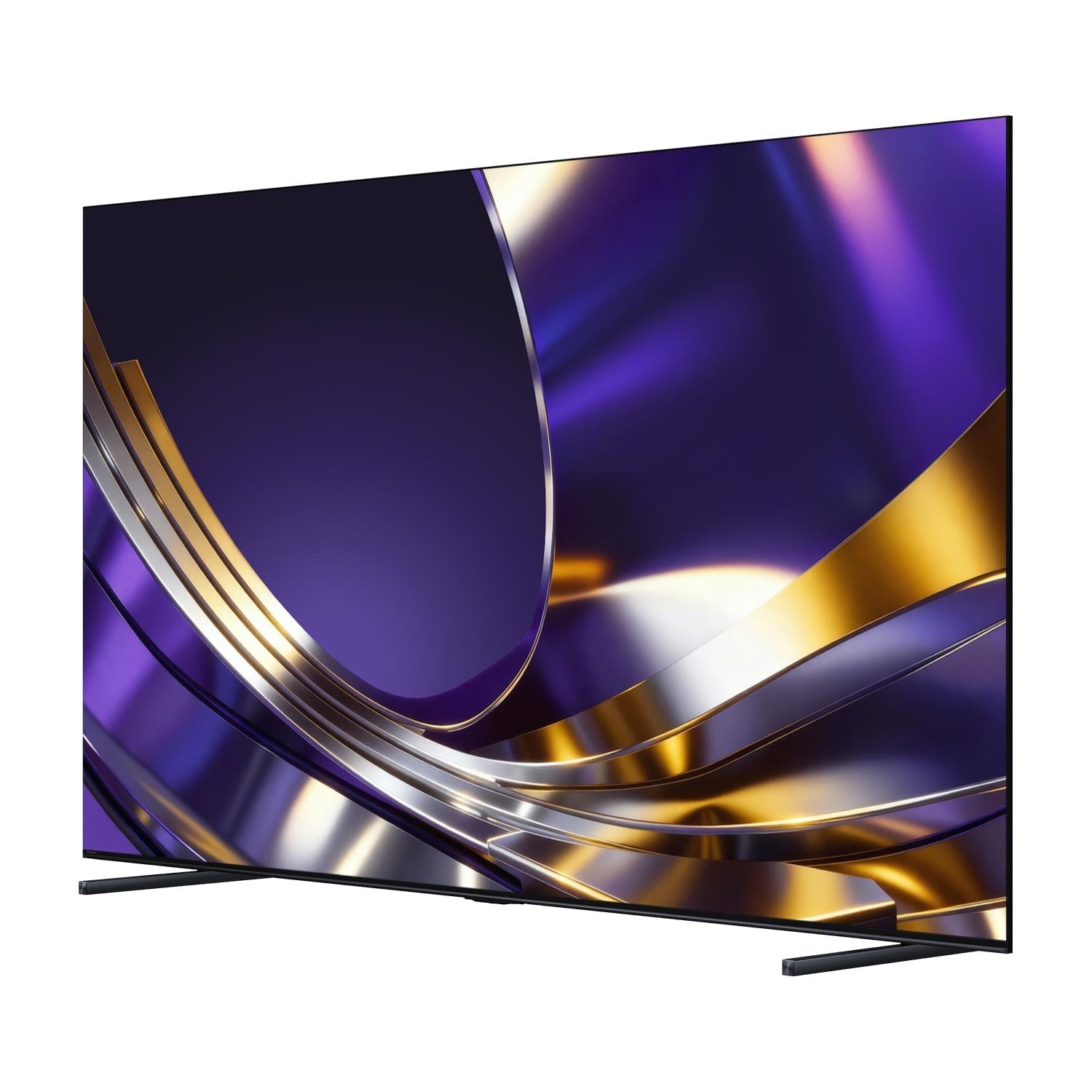 Hisense ULED MiniLED 4K smart TV angled front view with slim bezel