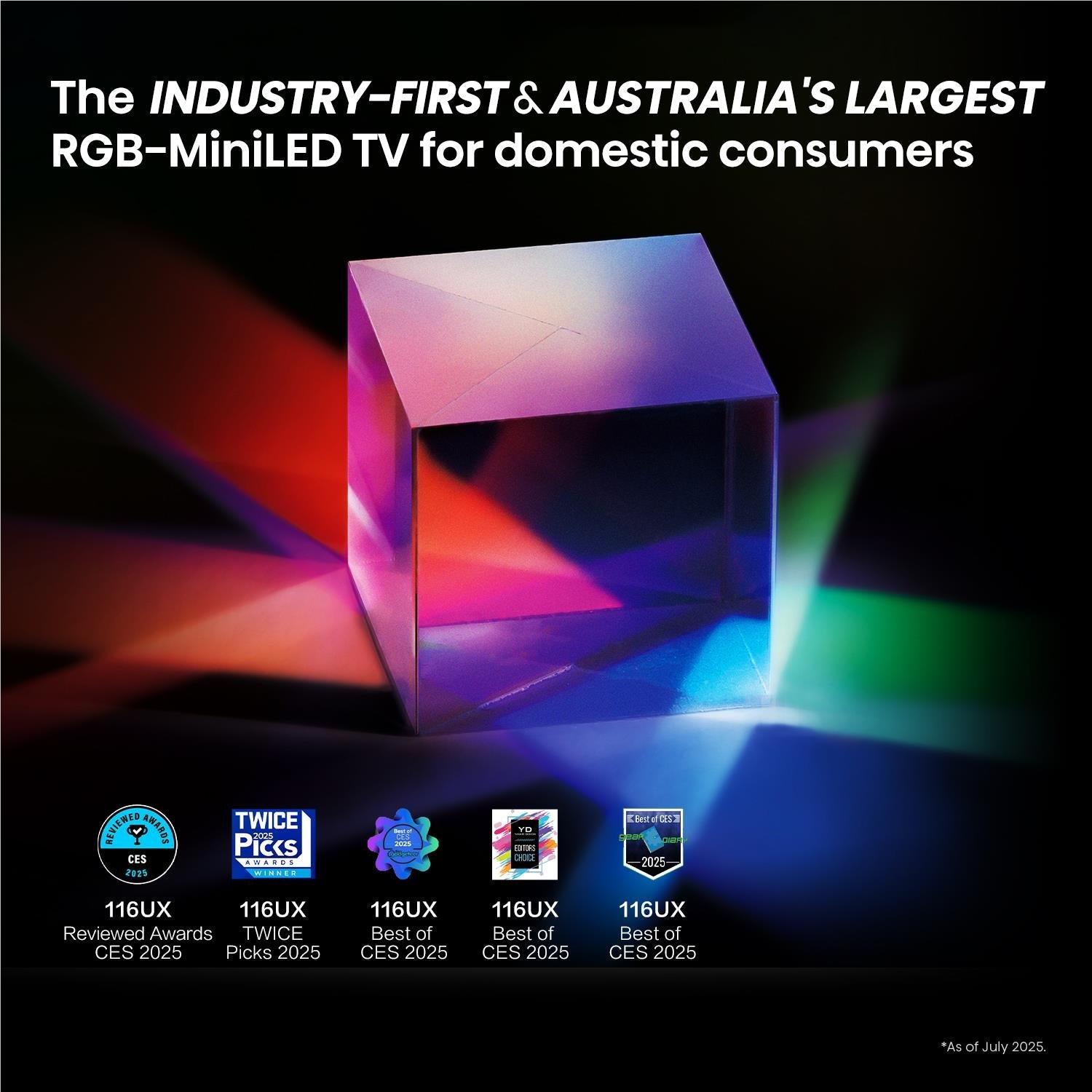 Hisense 116" UX ULED 4K UHD RGB Mini-LED Smart TV