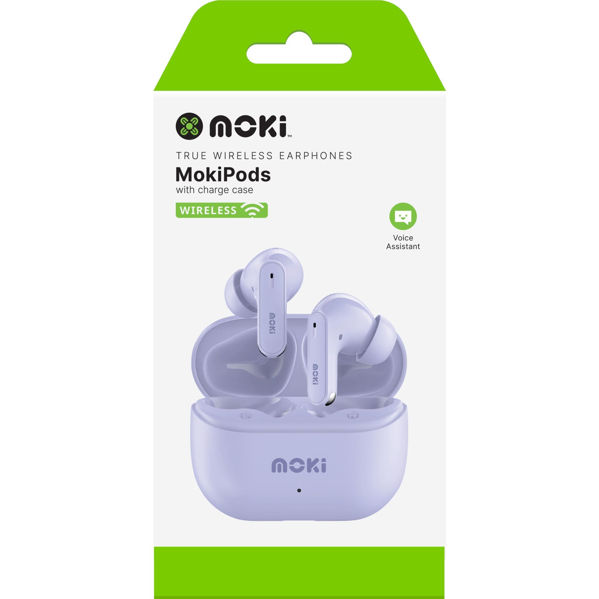 MokiPods True Wireless Stereo Earphones (Lavender)