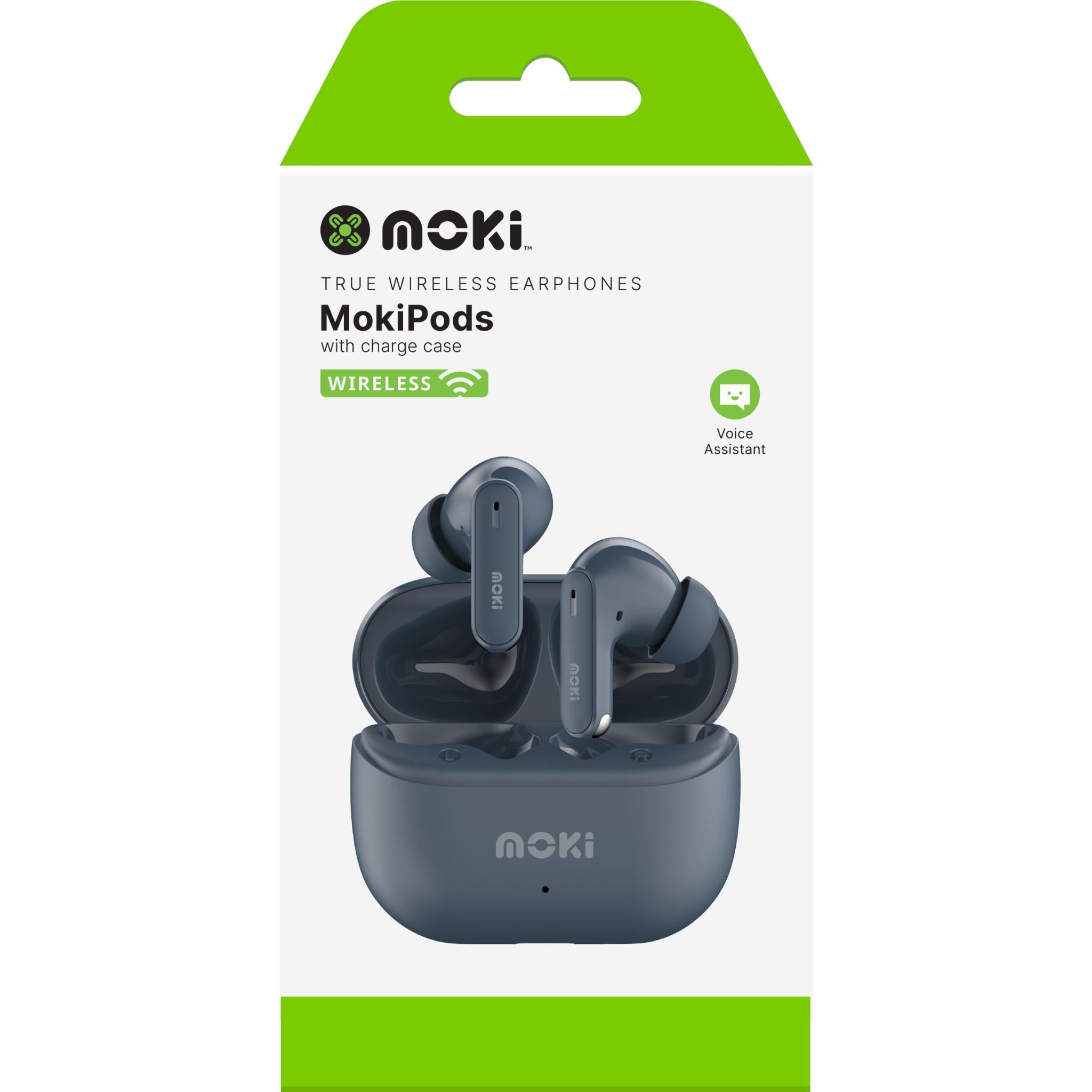 MokiPods True Wireless Stereo Earphones (Steel Blue)