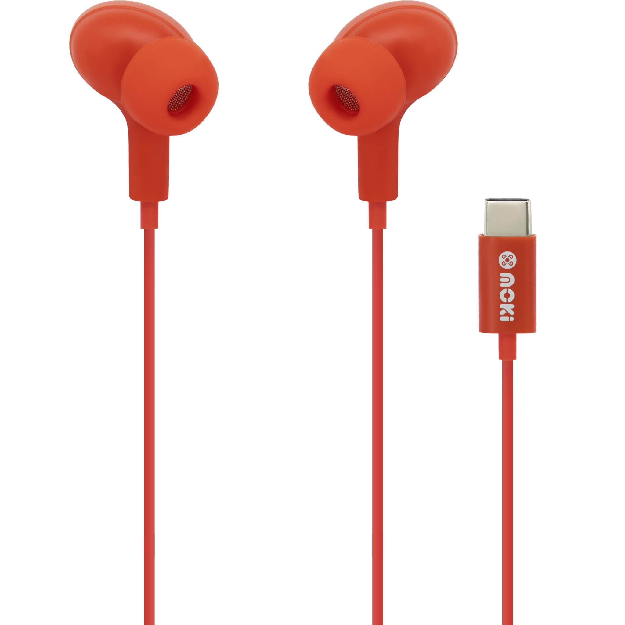 Moki USB-C Connect Earphones (Red)